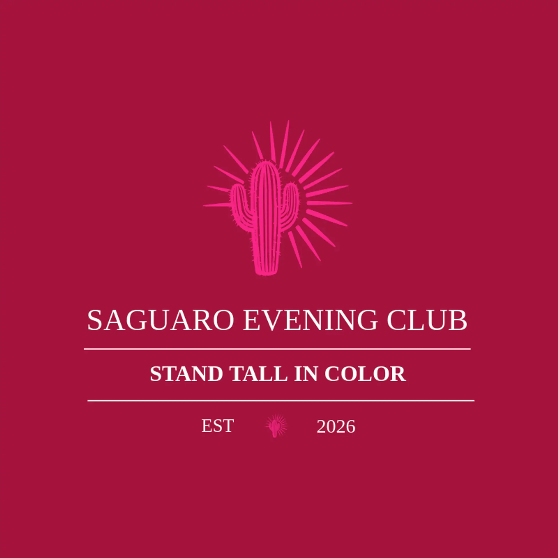 Saguaro Evening Club logo for sunset