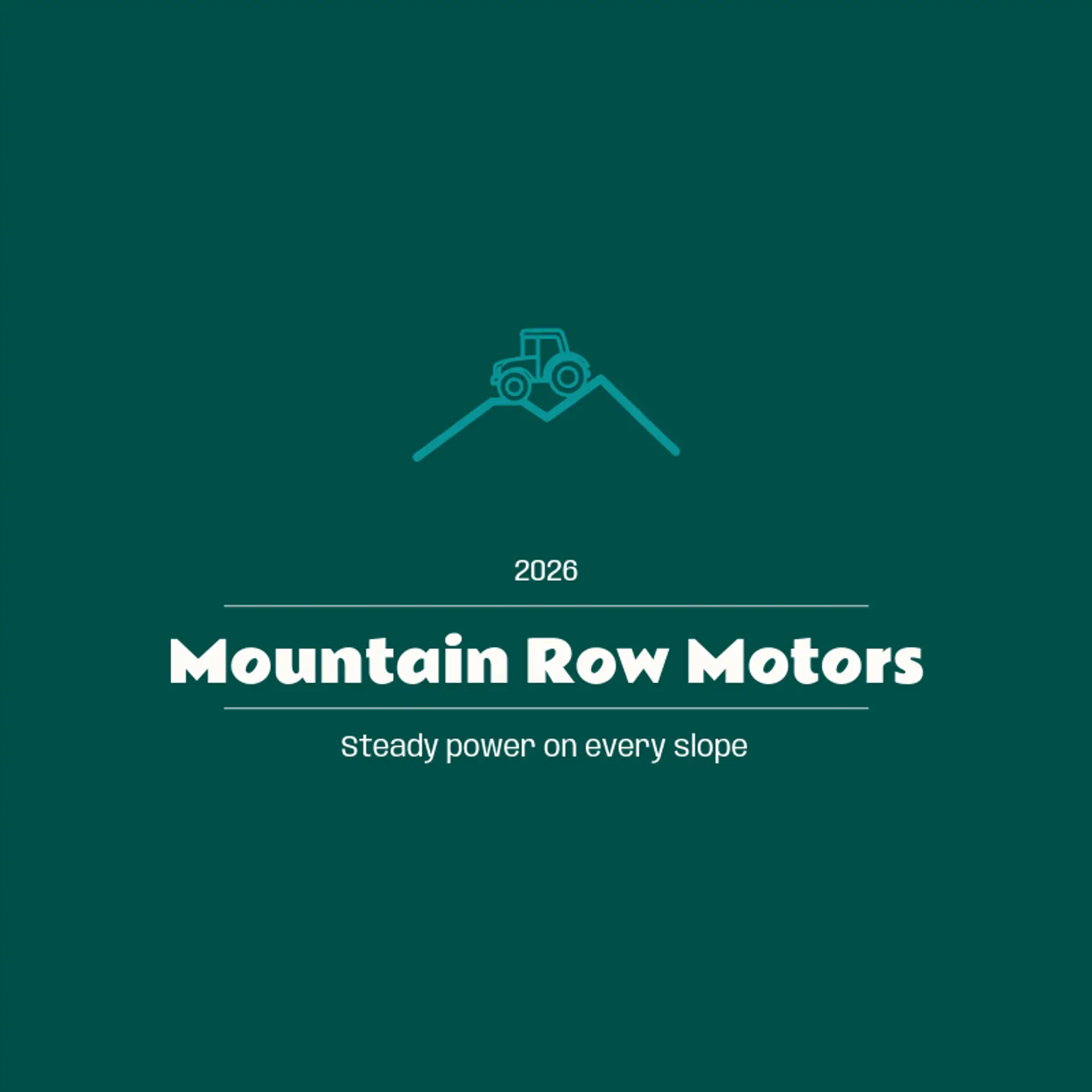 Mountain Row Motors logo for tractor