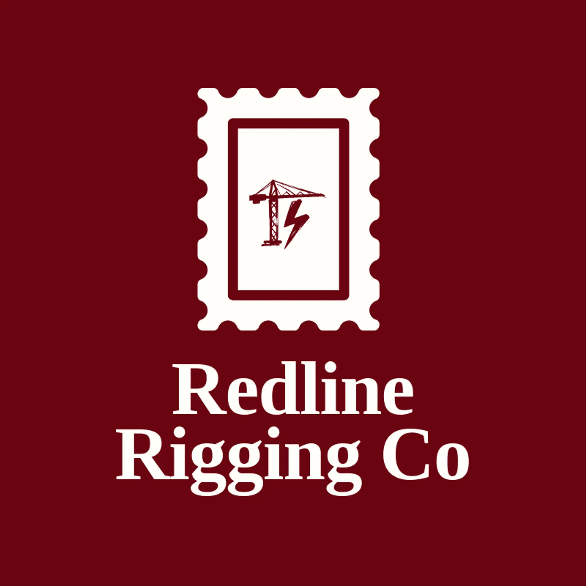 Redline Rigging Co logo for crane