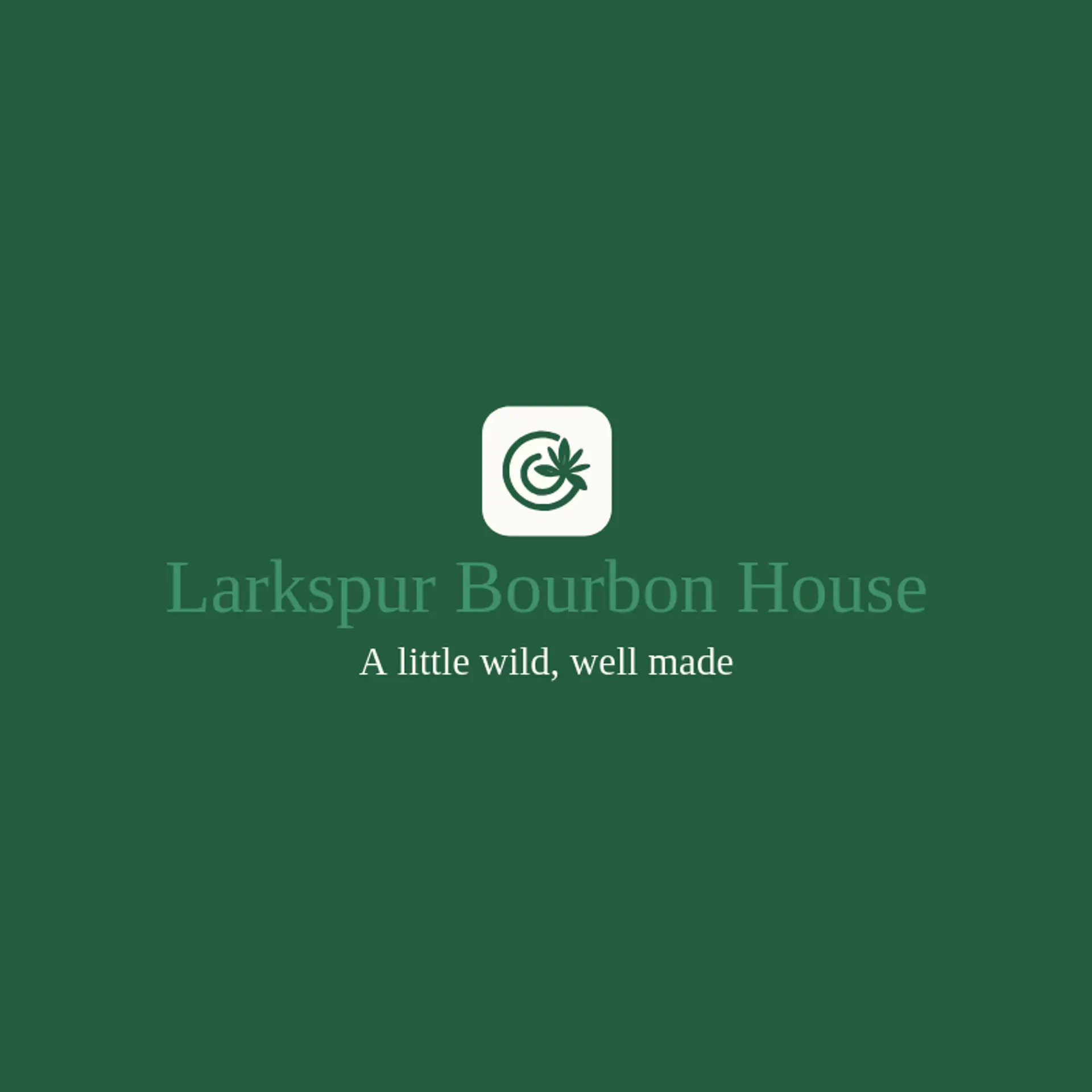 Larkspur Bourbon House logo for bourbon