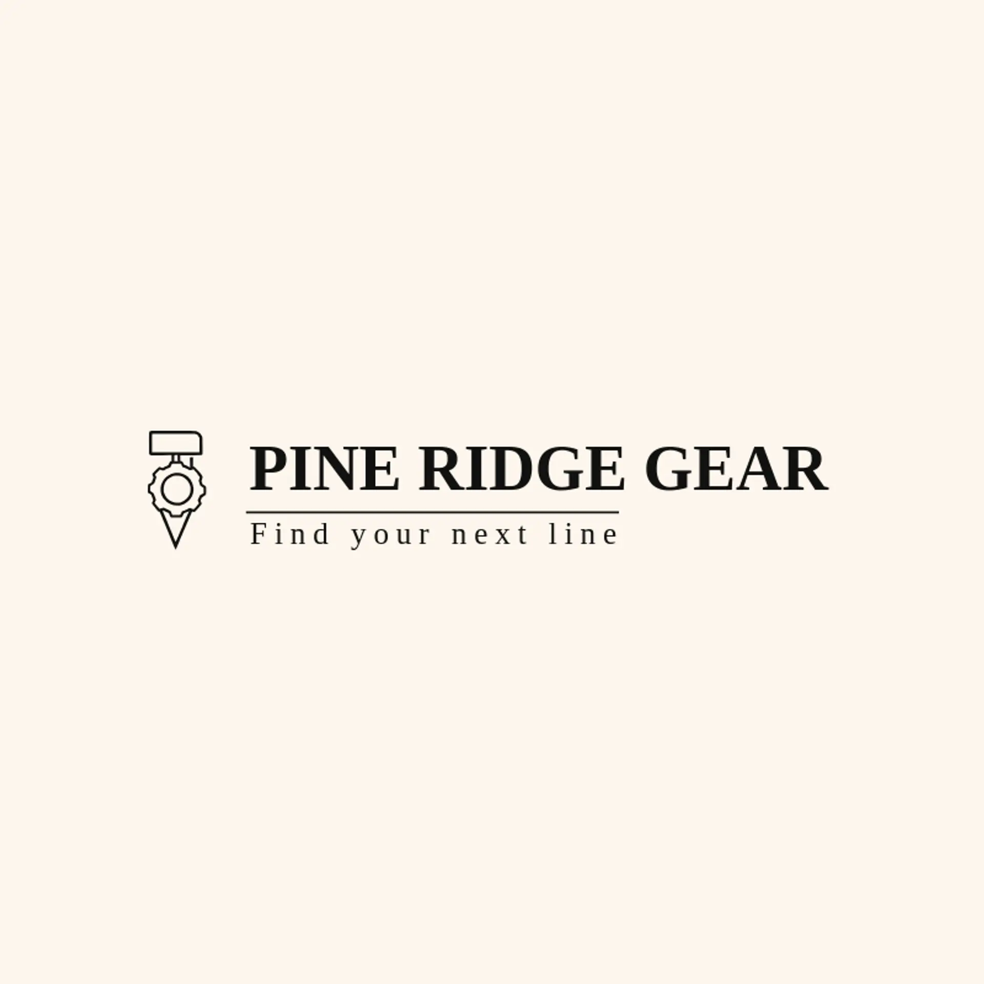 Pine Ridge Gear logo for gear