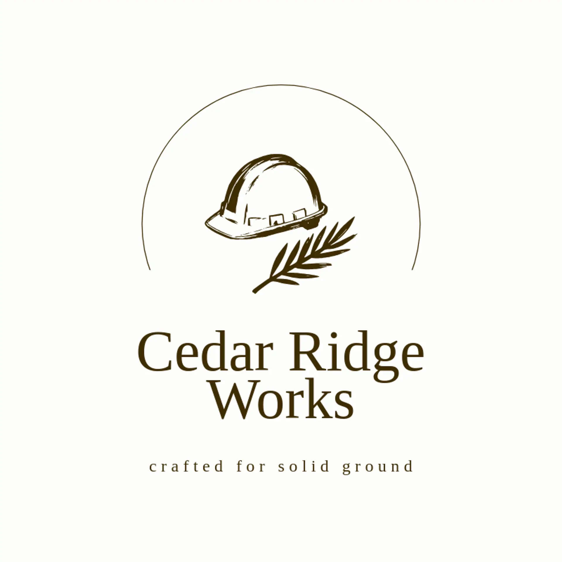 Cedar Ridge Works logo for hard hat