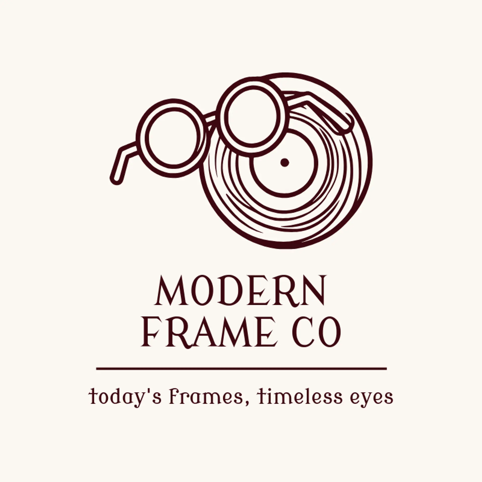 Modern Frame Co logo for glasses