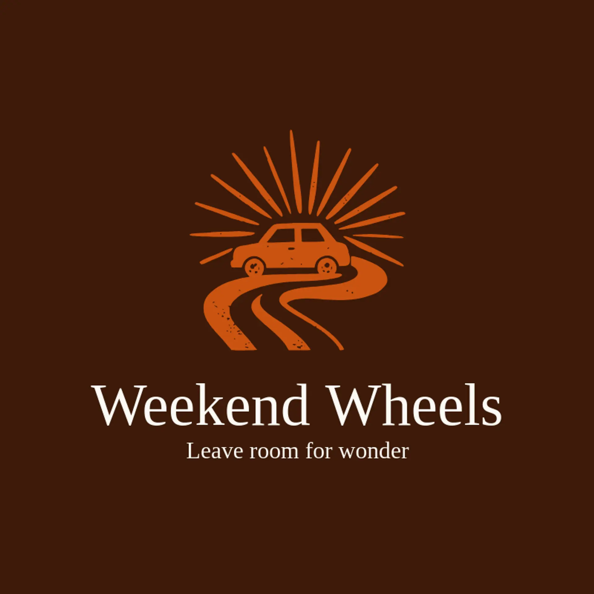 Weekend Wheels logo for road trip