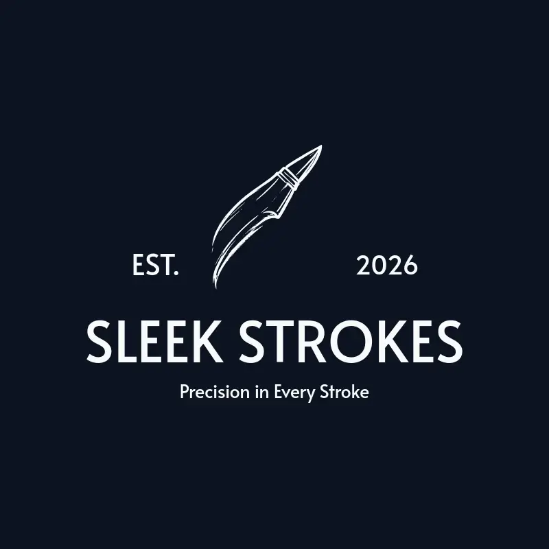 The makeup name Sleek Strokes as a branded logo with a single color icon