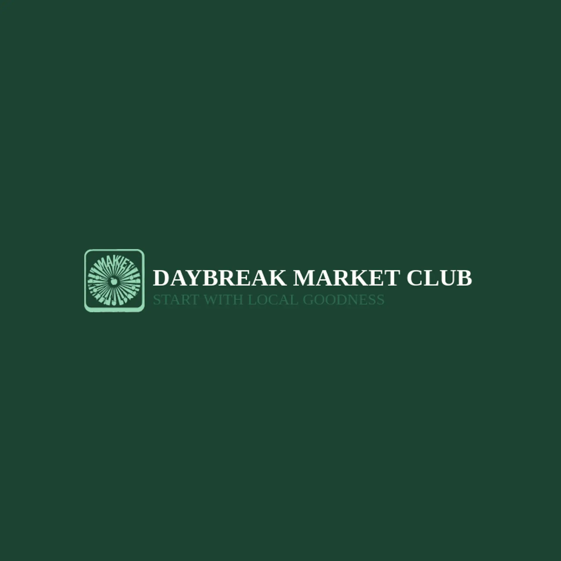 Daybreak Market Club logo for market