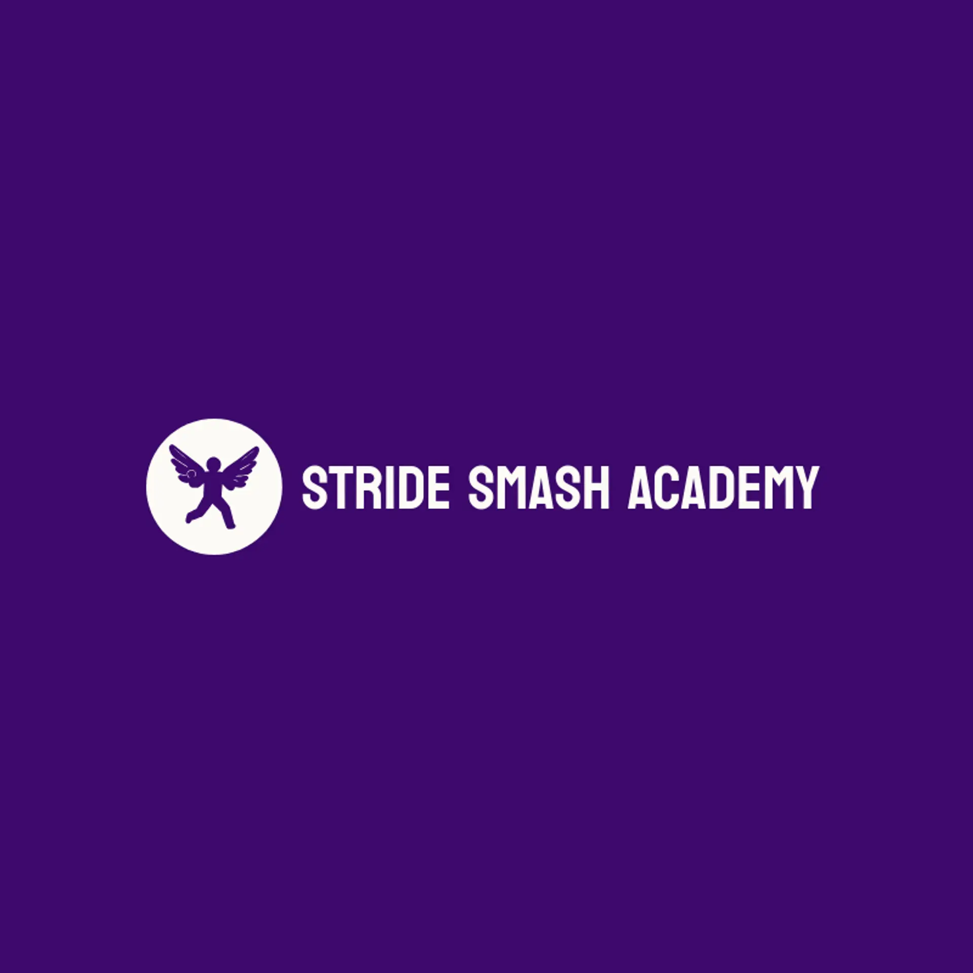 Stride Smash Academy logo for badminton