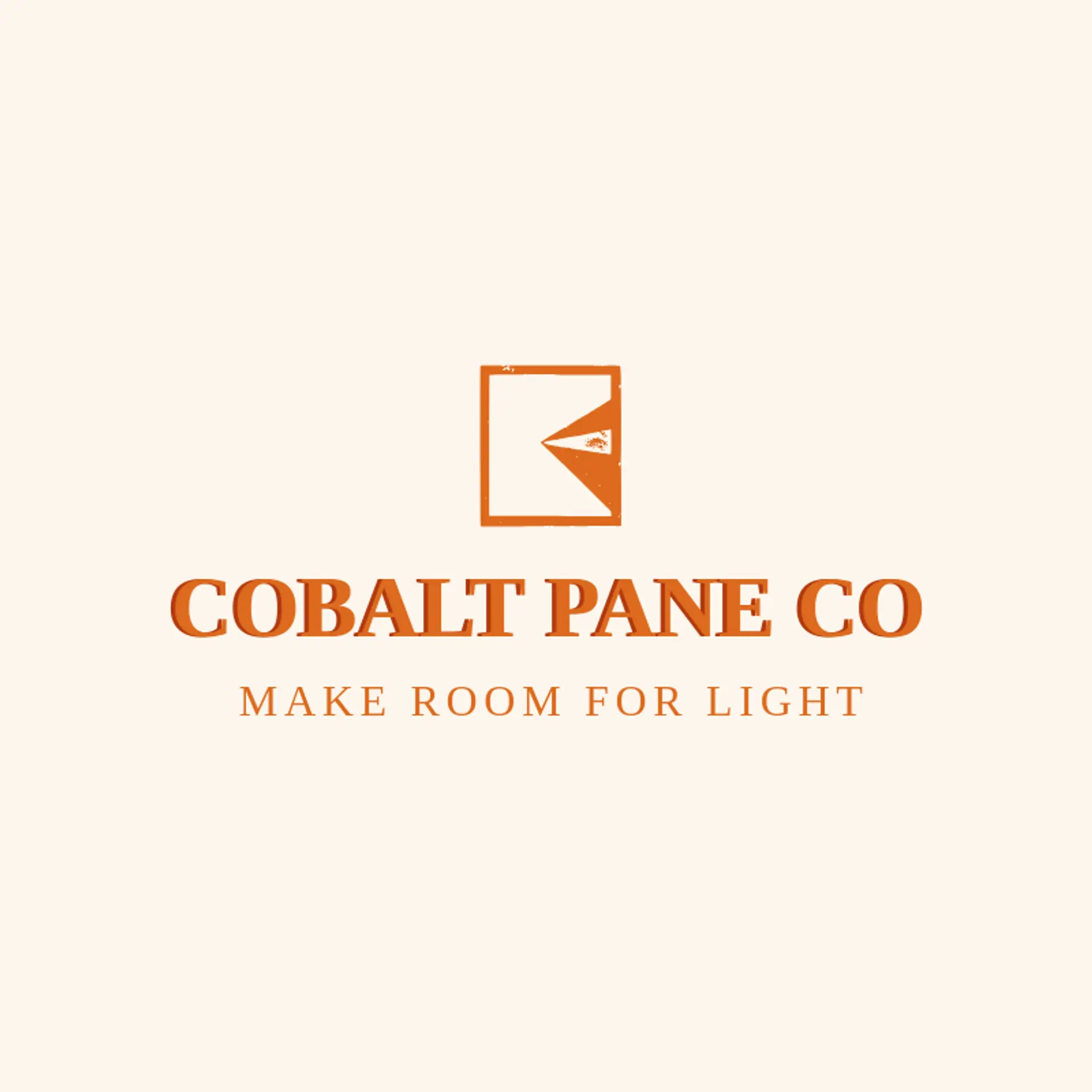 Cobalt Pane Co logo for glass
