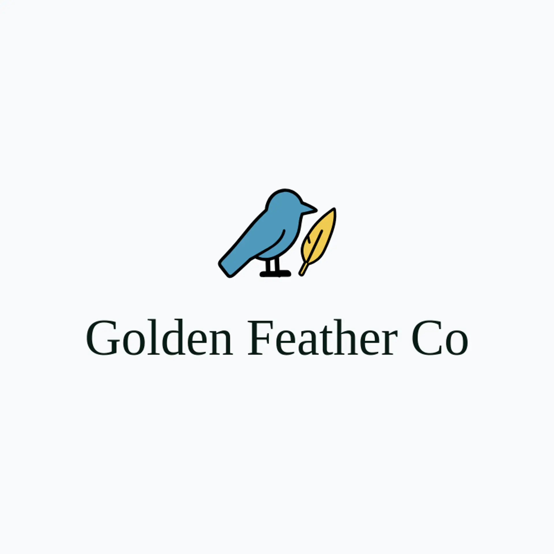 Golden Feather Co logo for crow