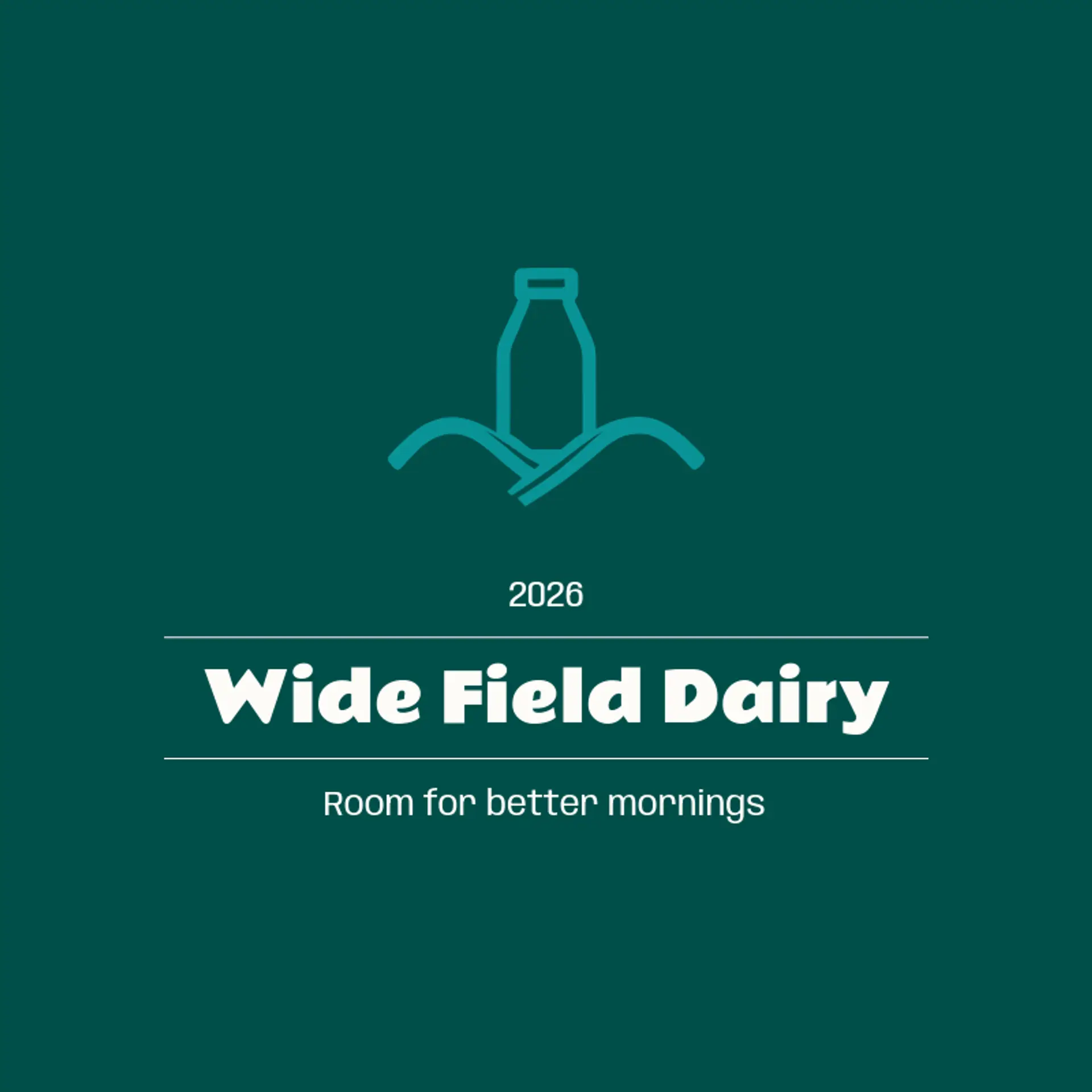 Wide Field Dairy logo for milk