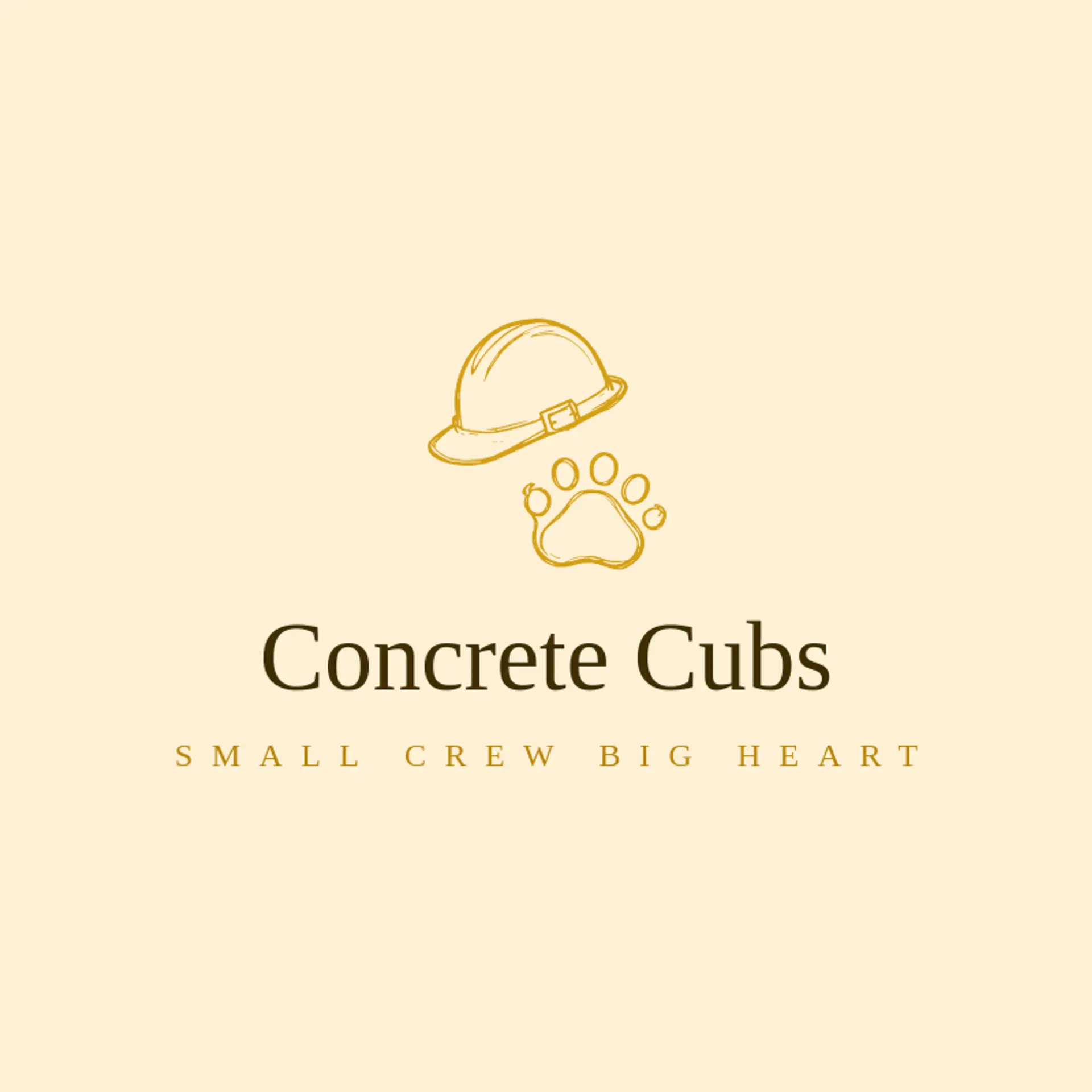 Concrete Cubs logo for hard hat