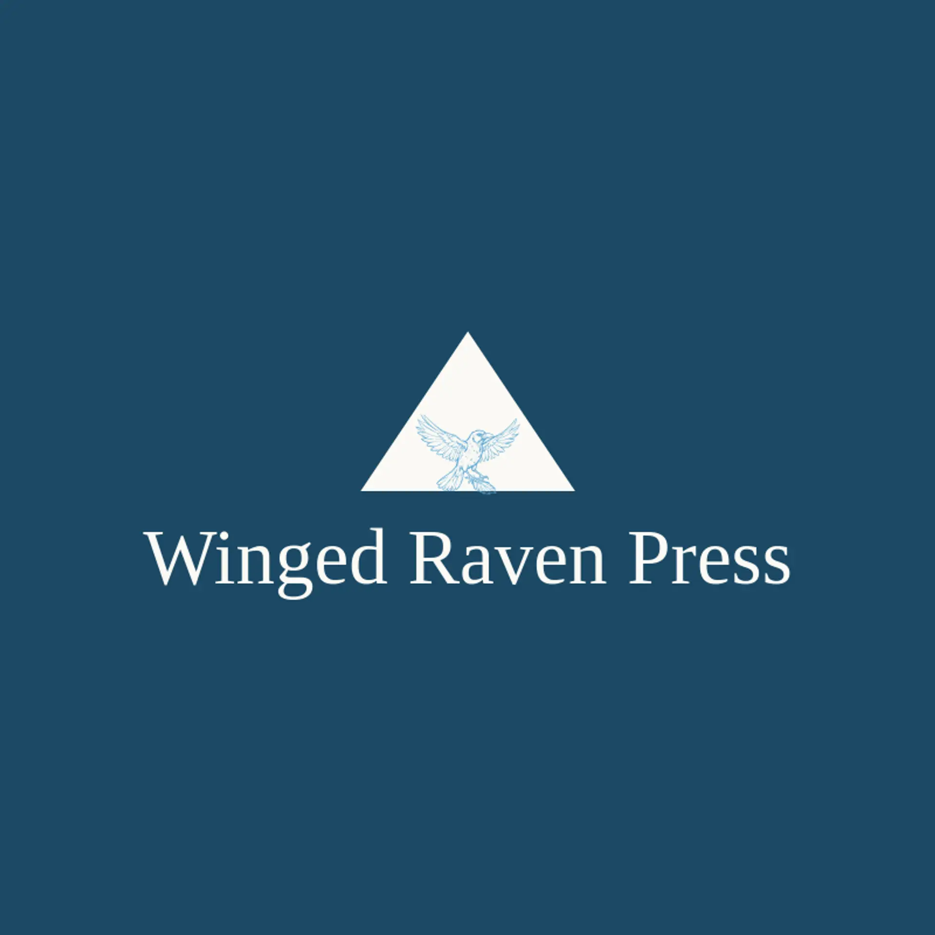 Winged Raven Press logo for raven