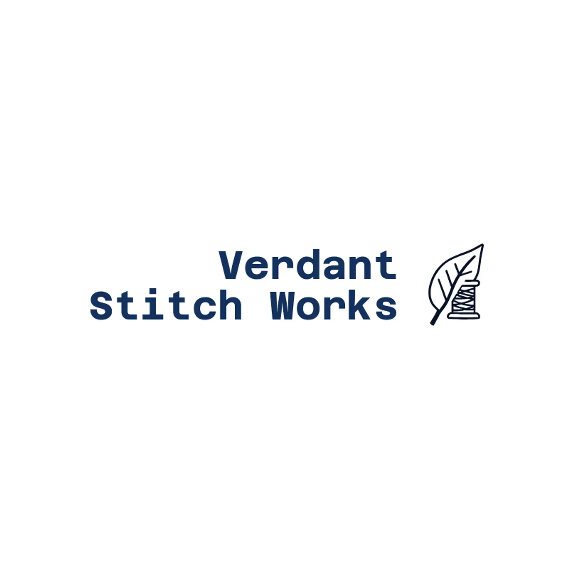Verdant Stitch Works logo for embroidery