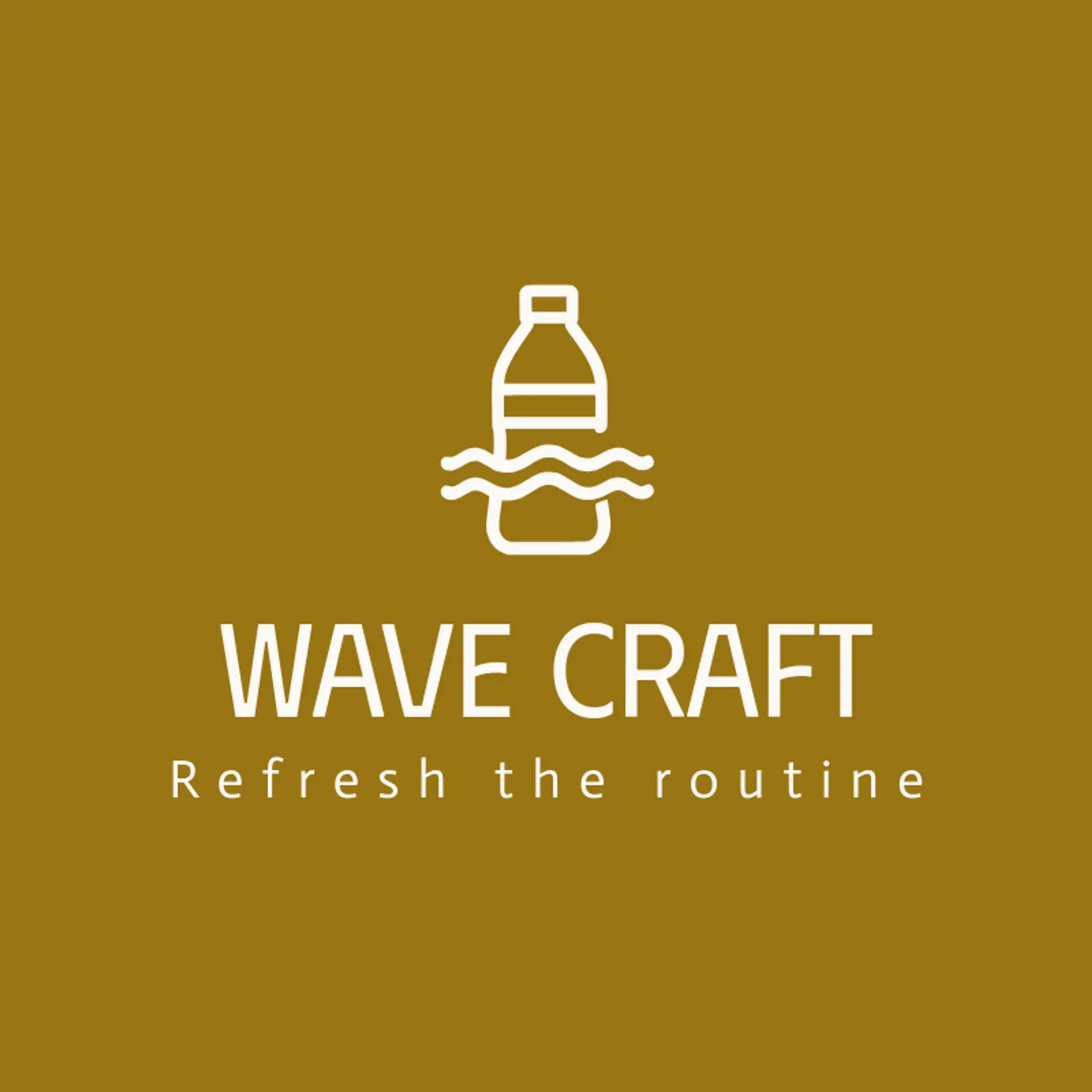 Wave Craft logo for water bottle