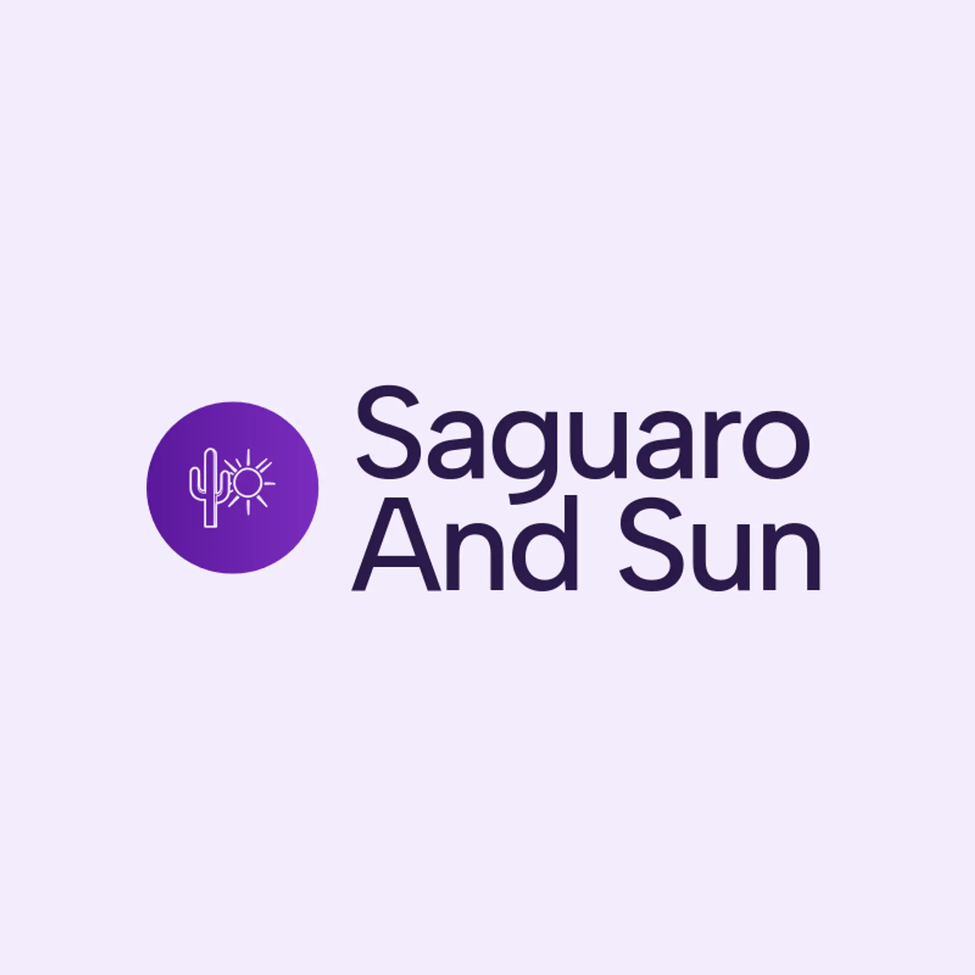 Saguaro and Sun logo for cactus