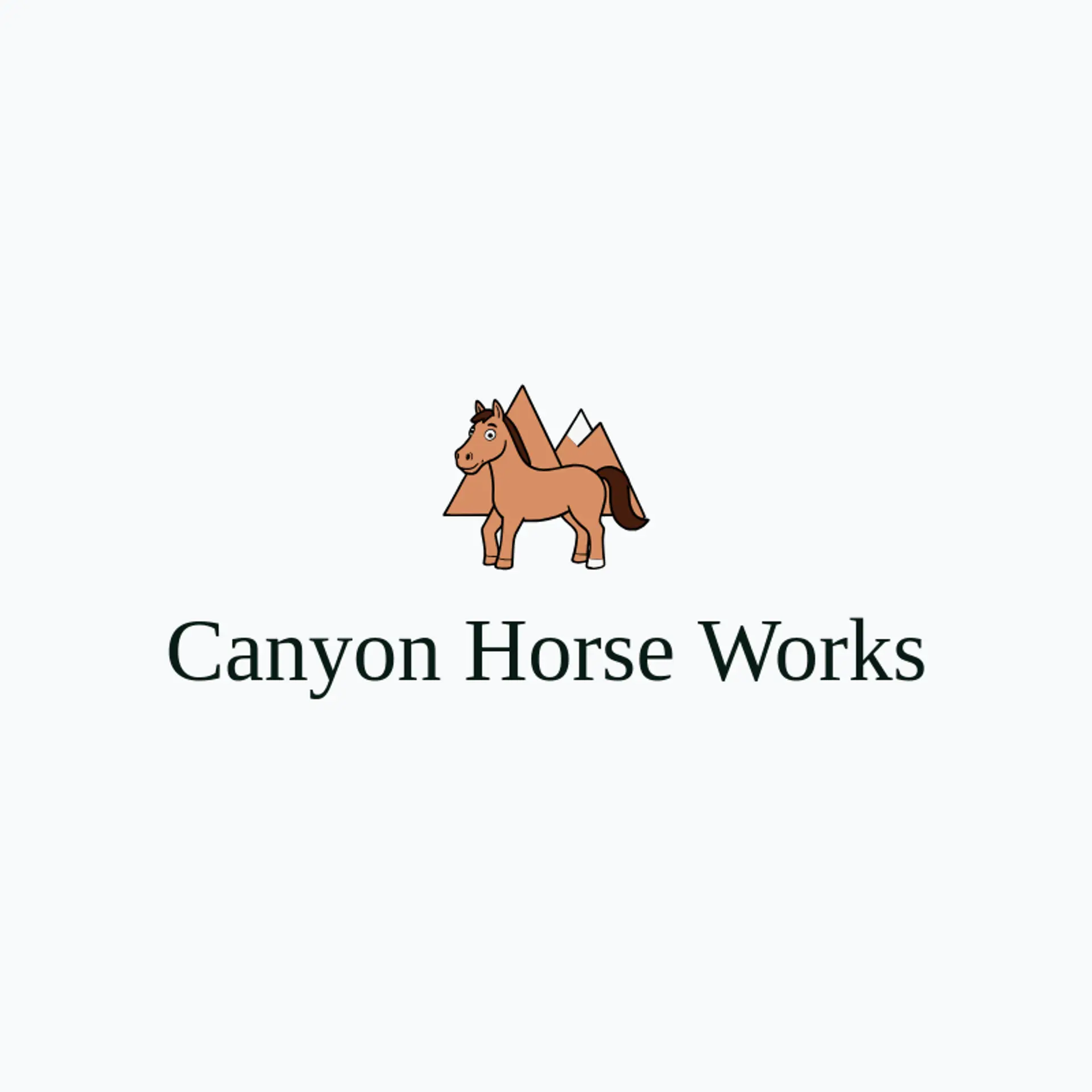 Canyon Horse Works logo for mustang