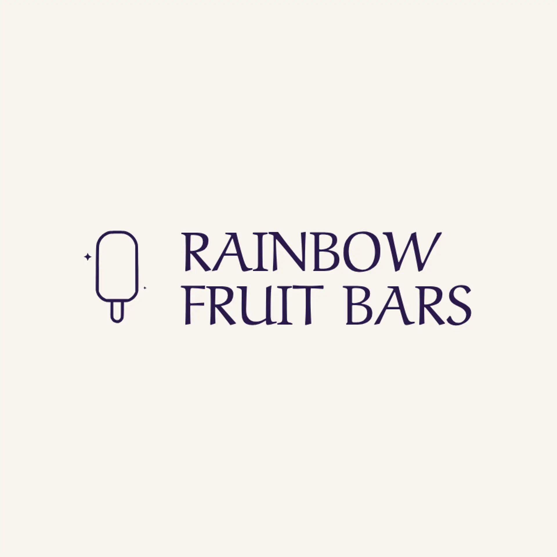 Rainbow Fruit Bars logo for popsicle