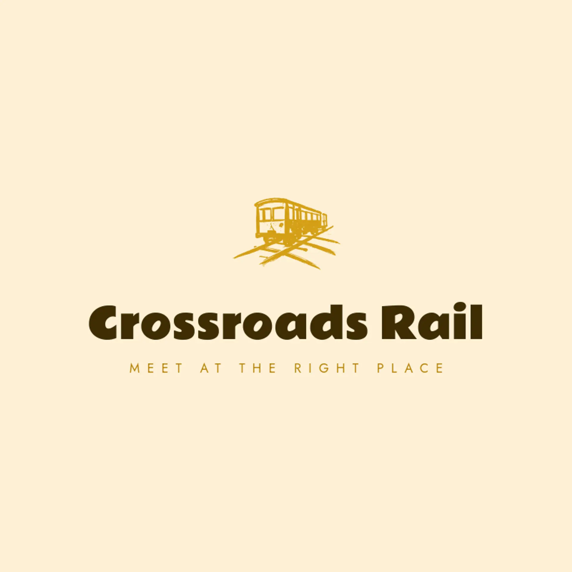 Crossroads Rail logo for train