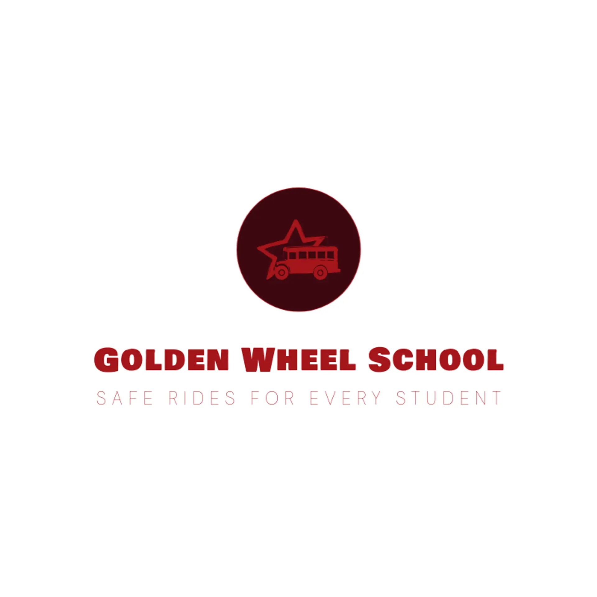 Golden Wheel School logo for school bus