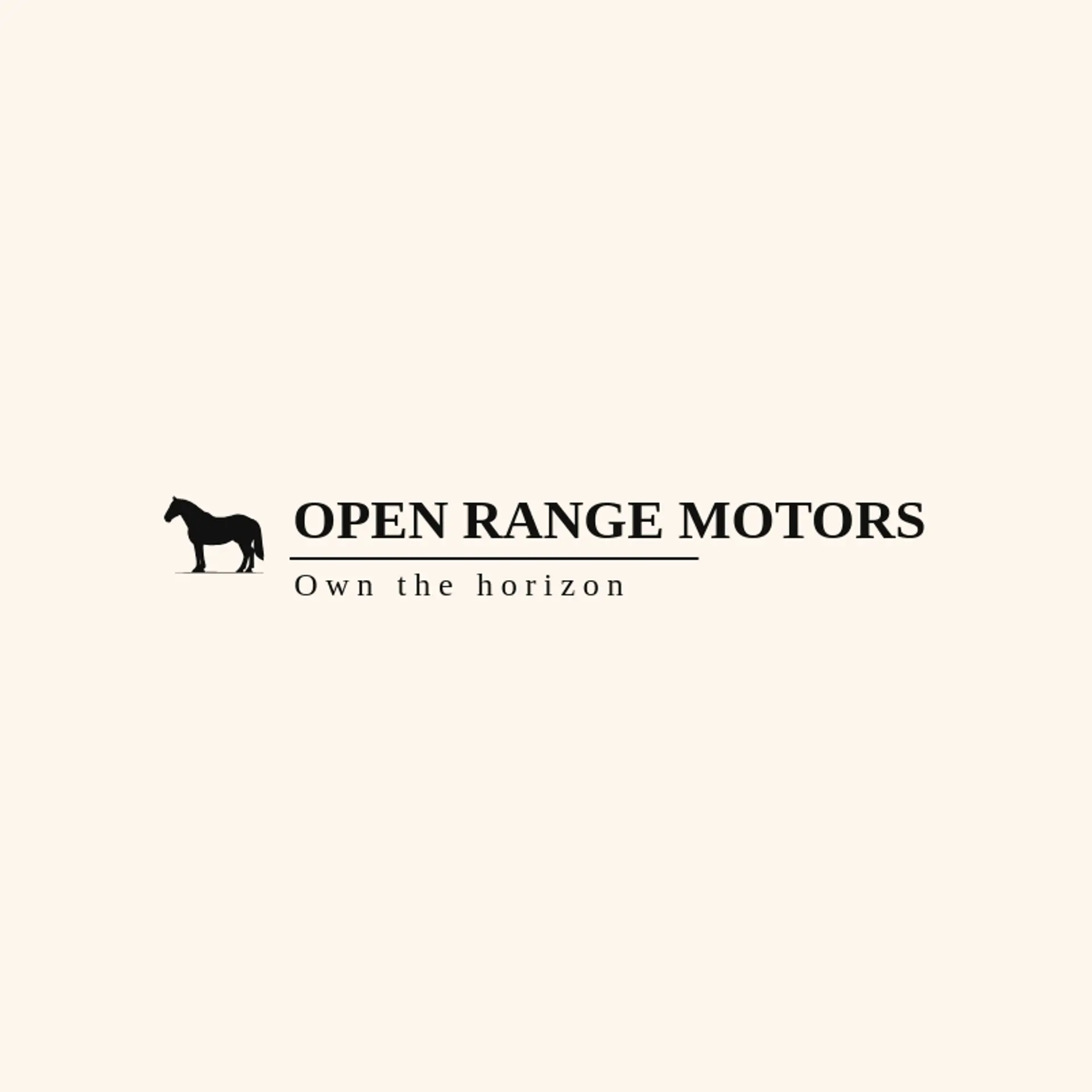 Open Range Motors logo for mustang