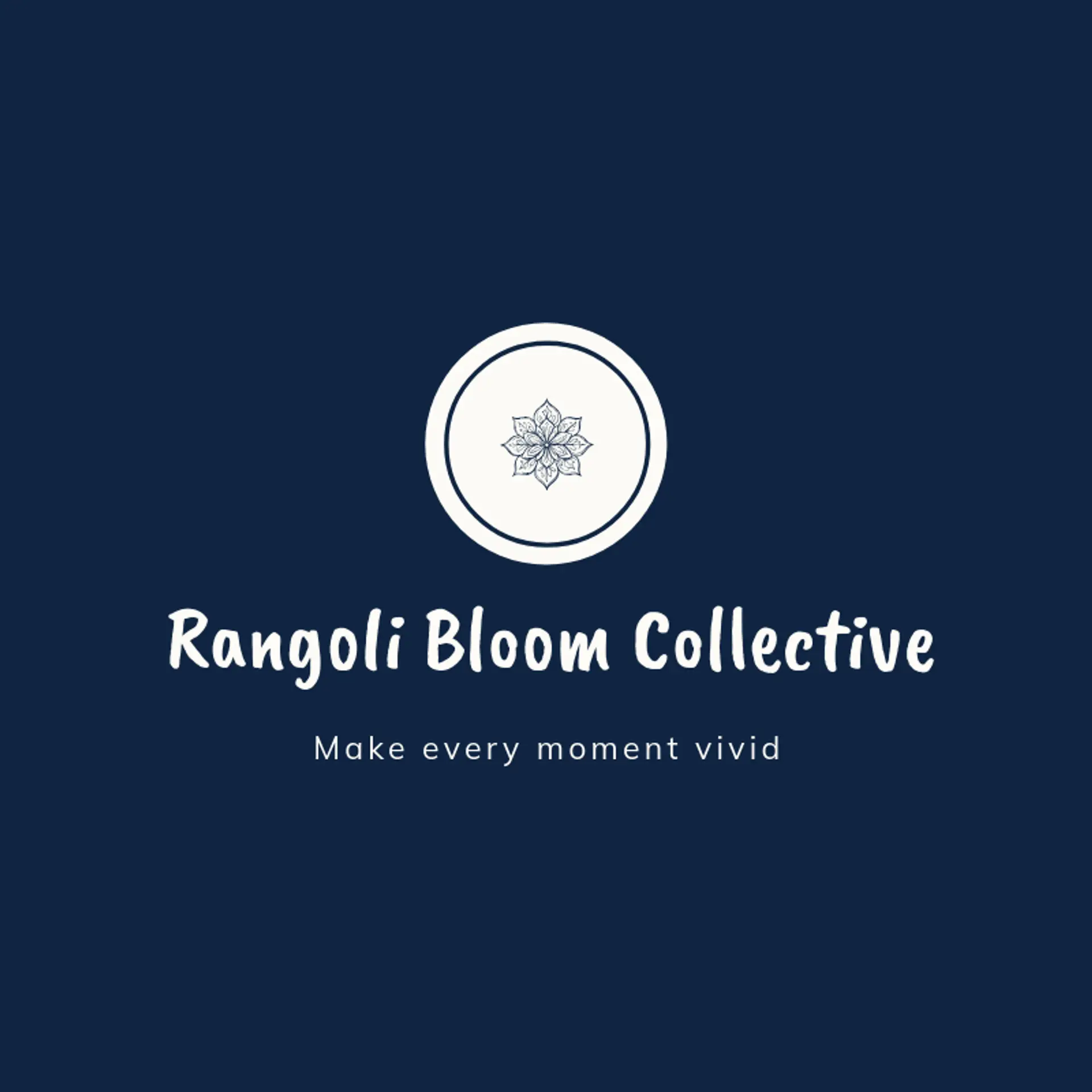 Rangoli Bloom Collective logo for indian