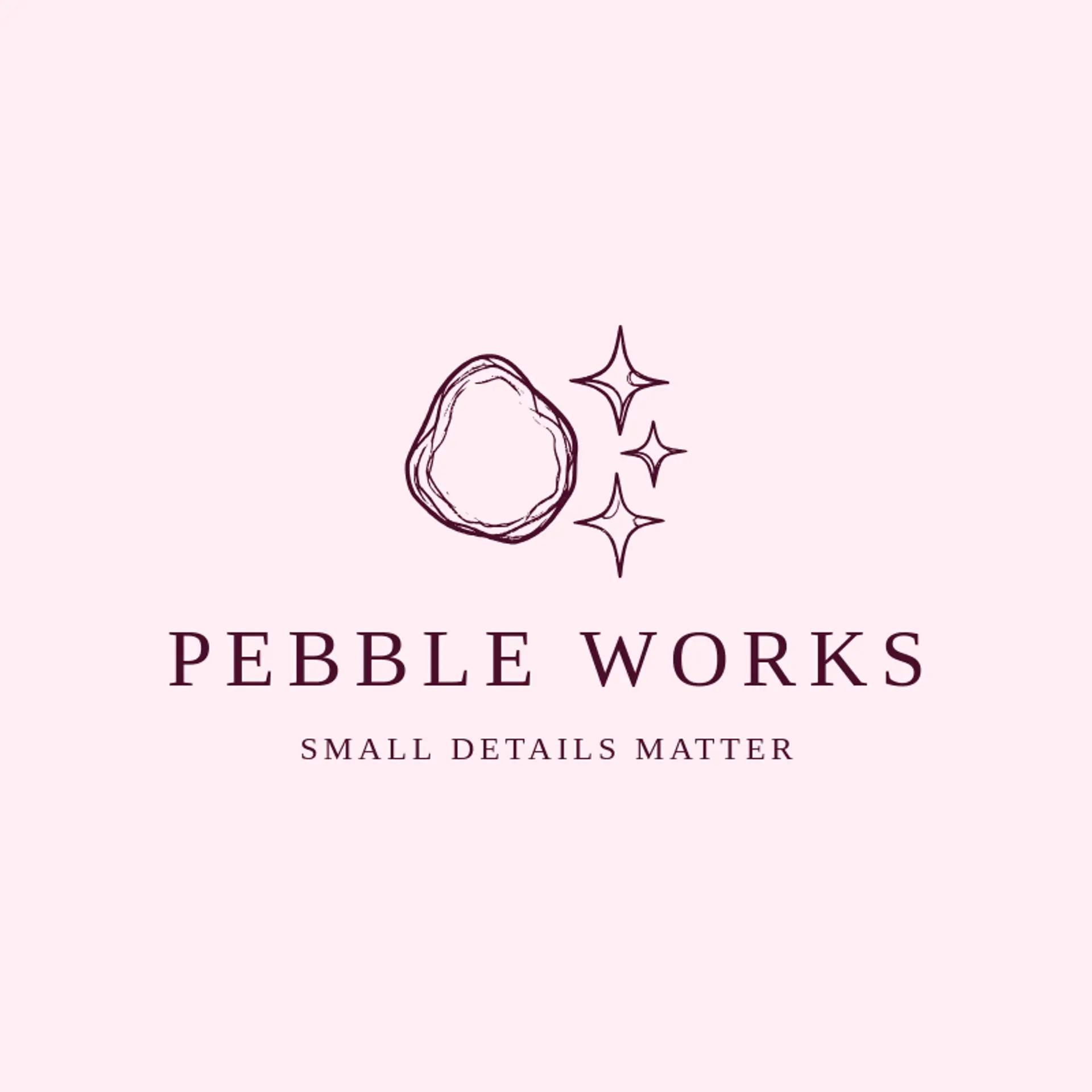 Pebble Works logo for stone