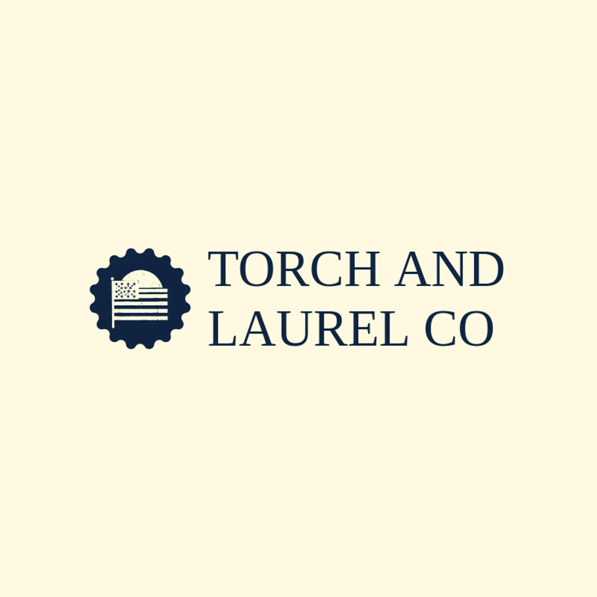 Torch and Laurel Co logo for american flag
