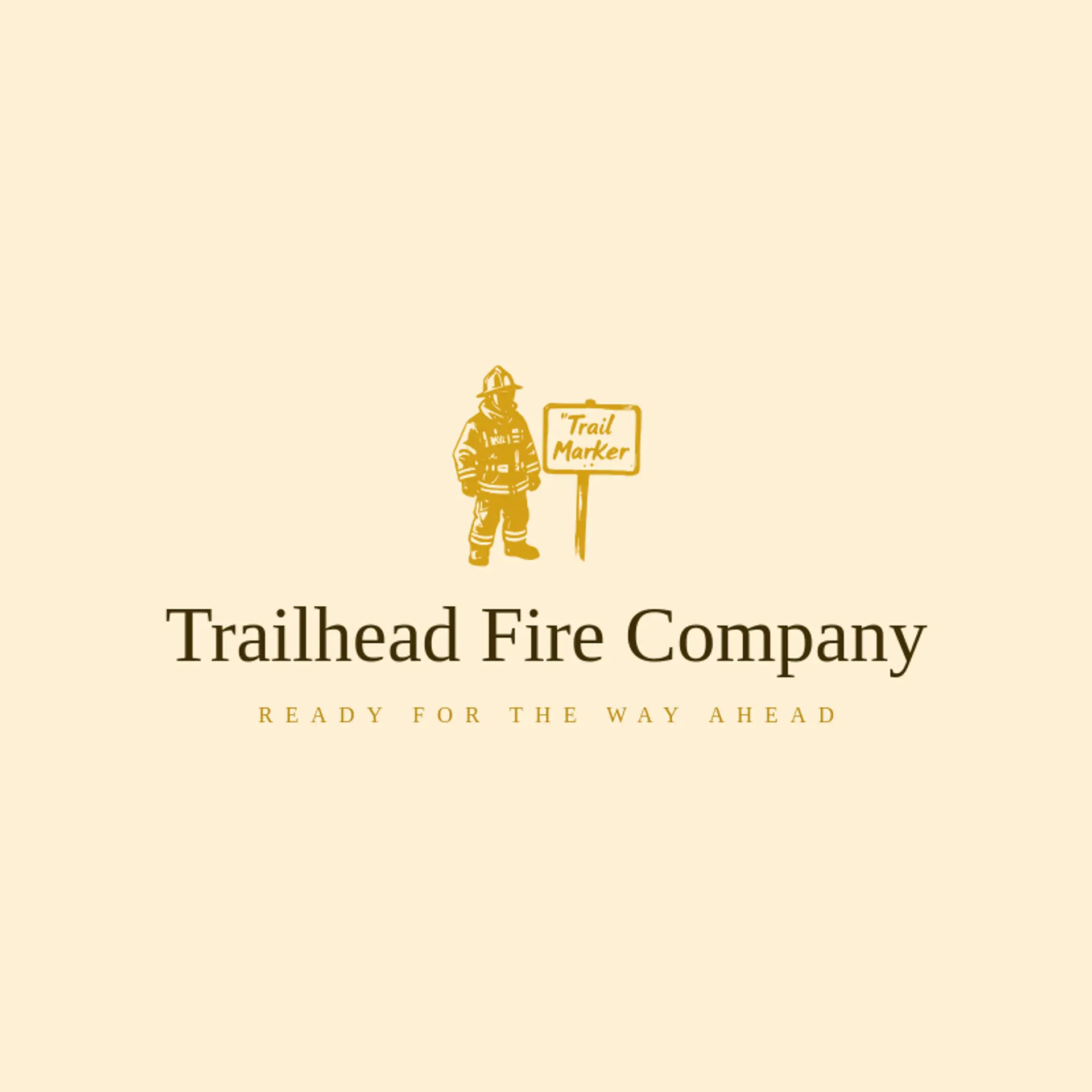 Trailhead Fire Company logo for fireman