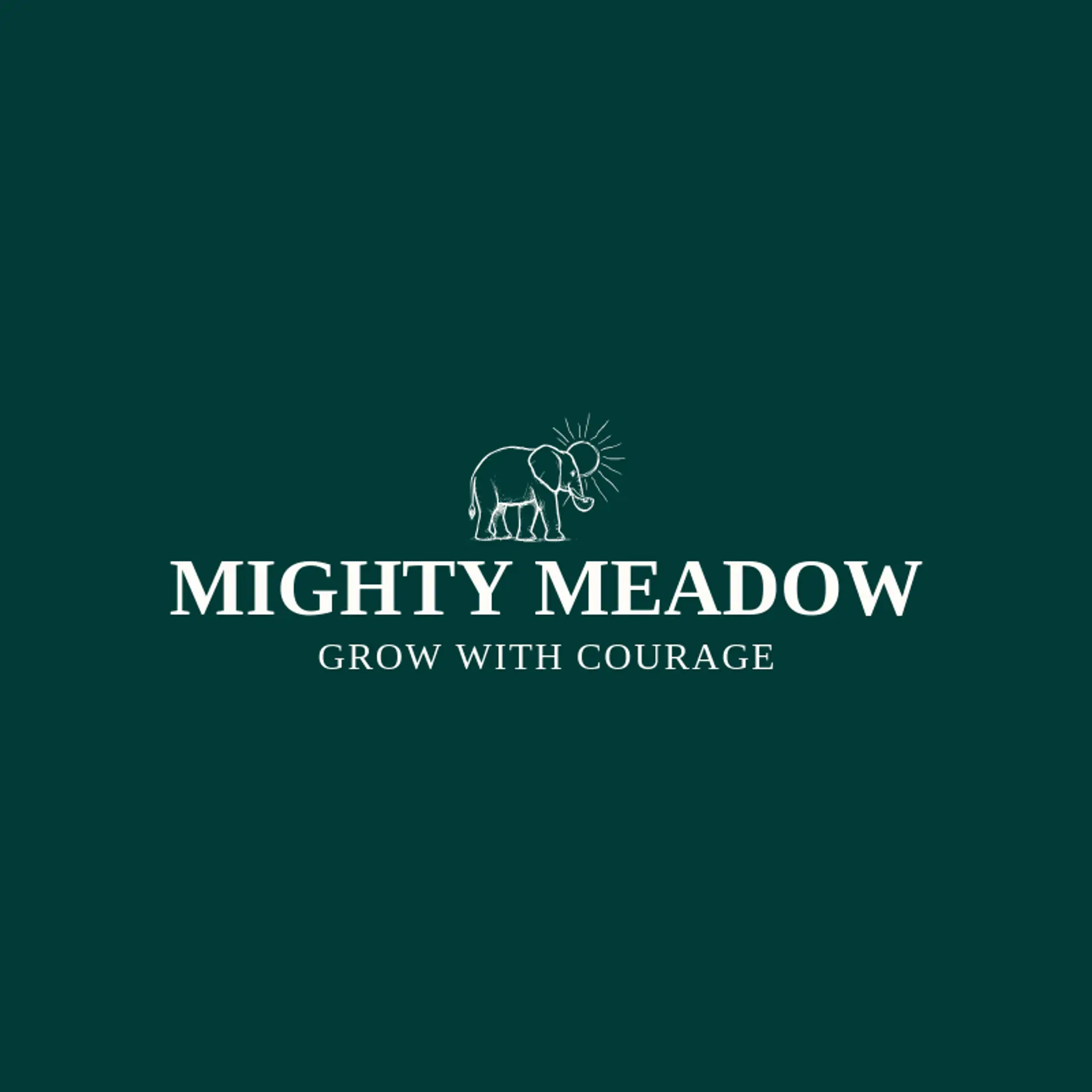 Mighty Meadow logo for elephant