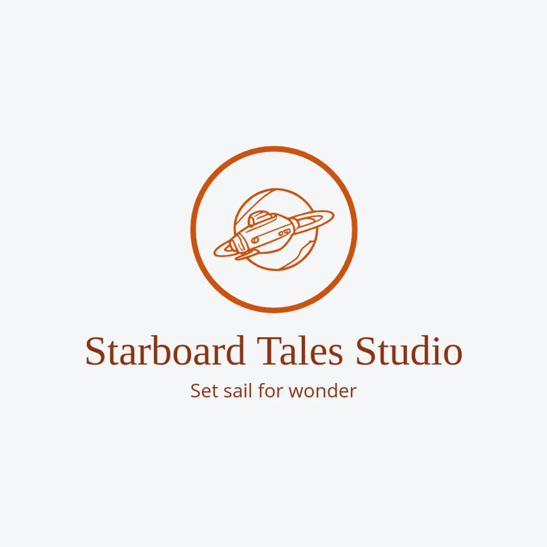 Starboard Tales Studio logo for sci fi