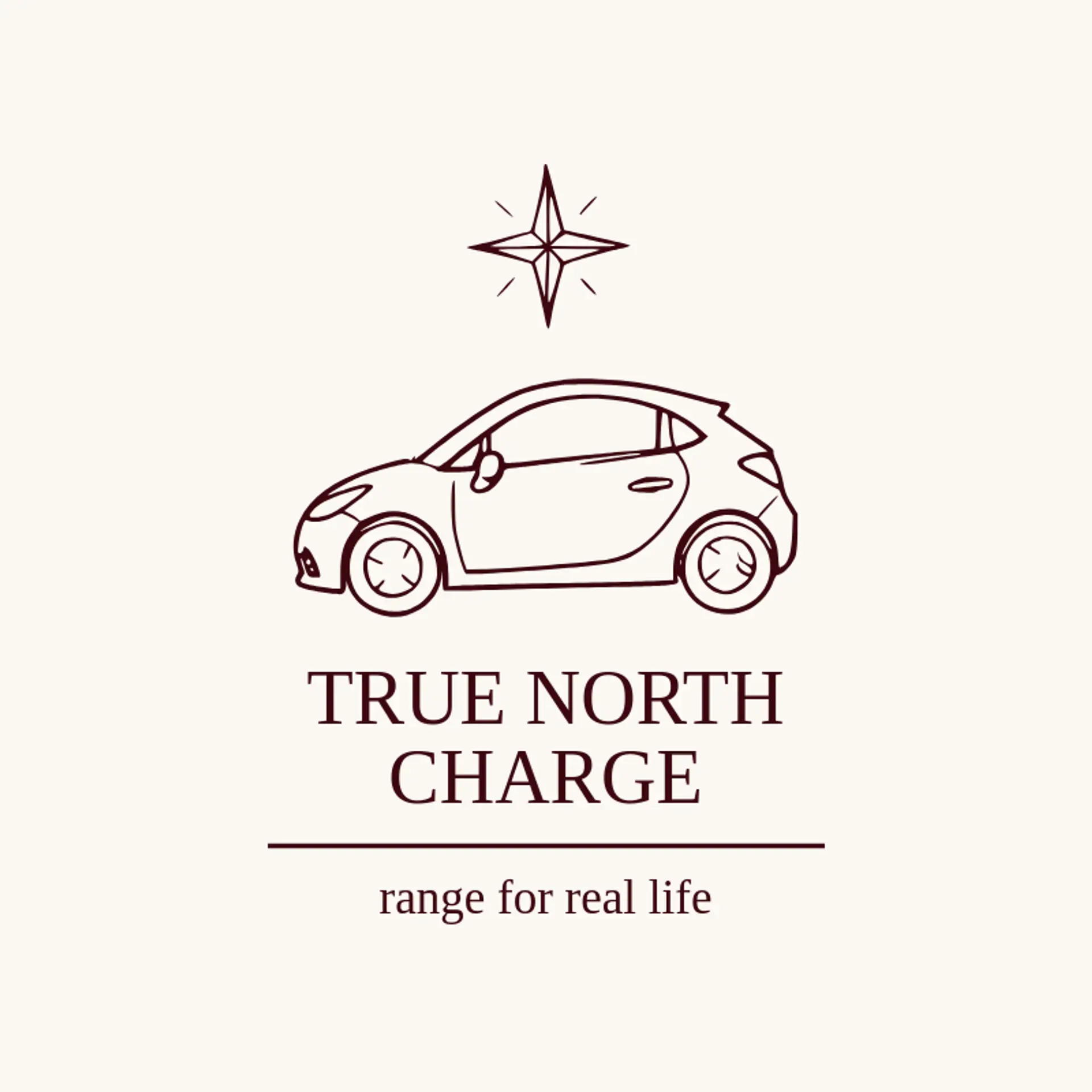 True North Charge logo for electric car