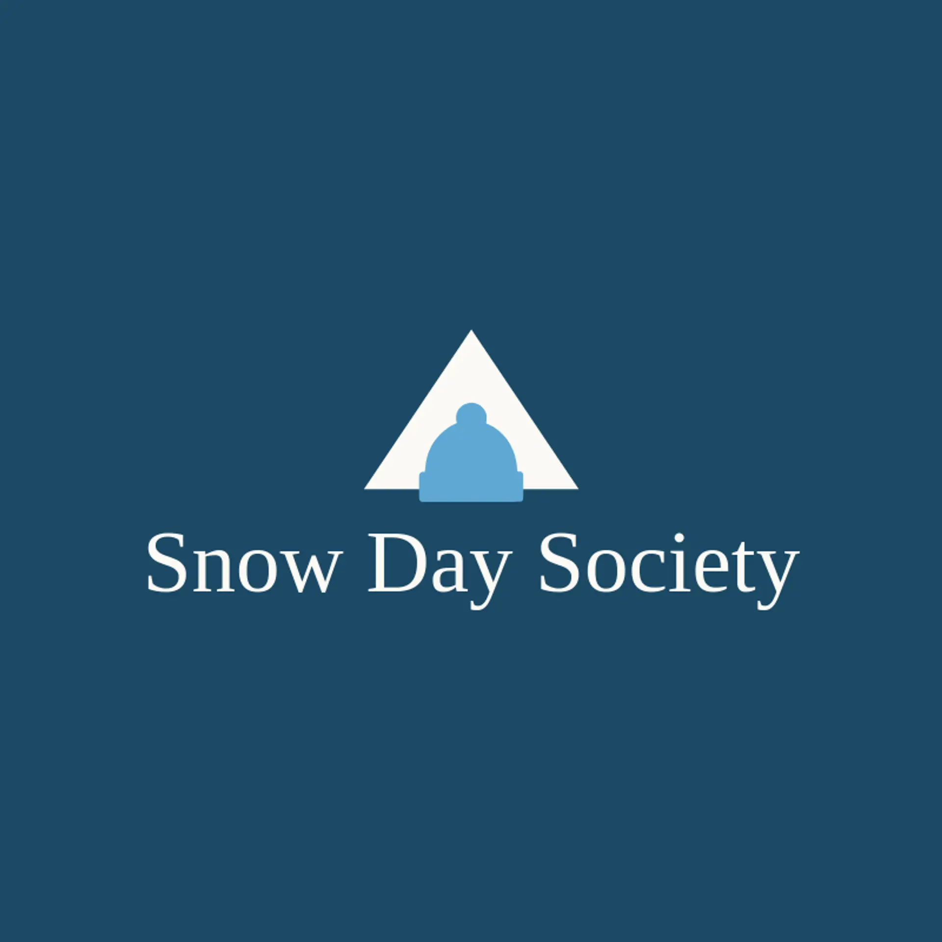 Snow Day Society logo for beanie