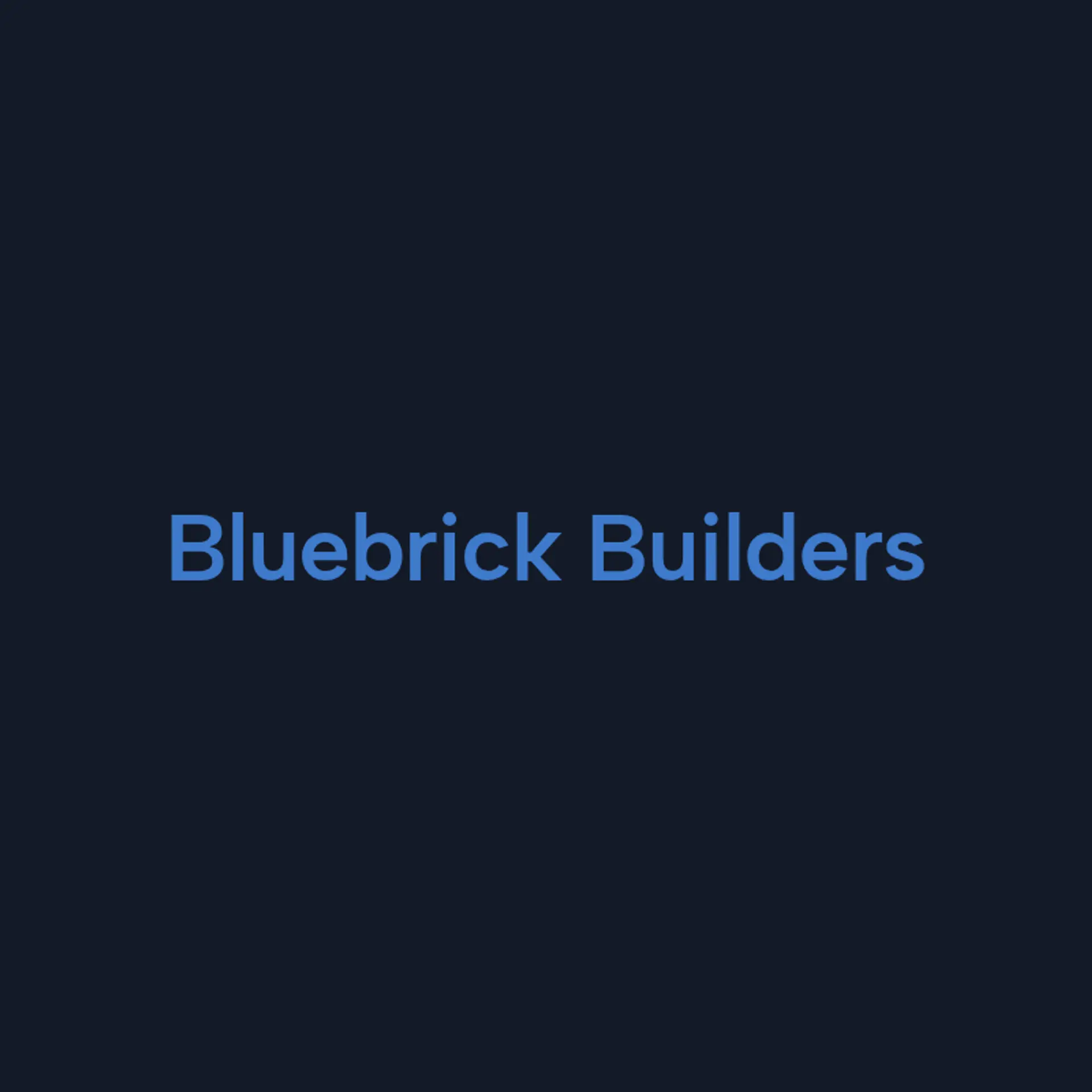 BlueBrick Builders logo for home construction