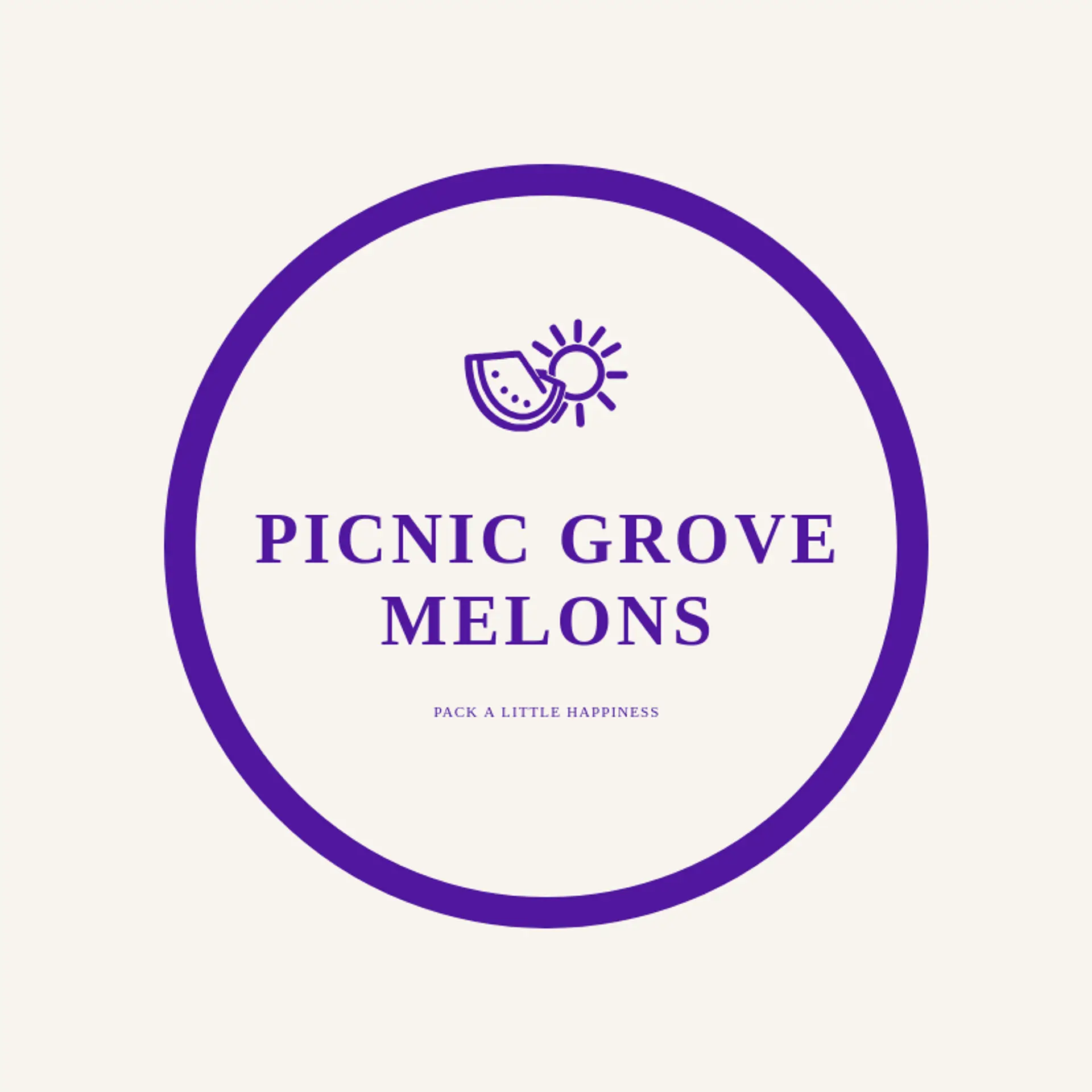 Picnic Grove Melons logo for watermelon