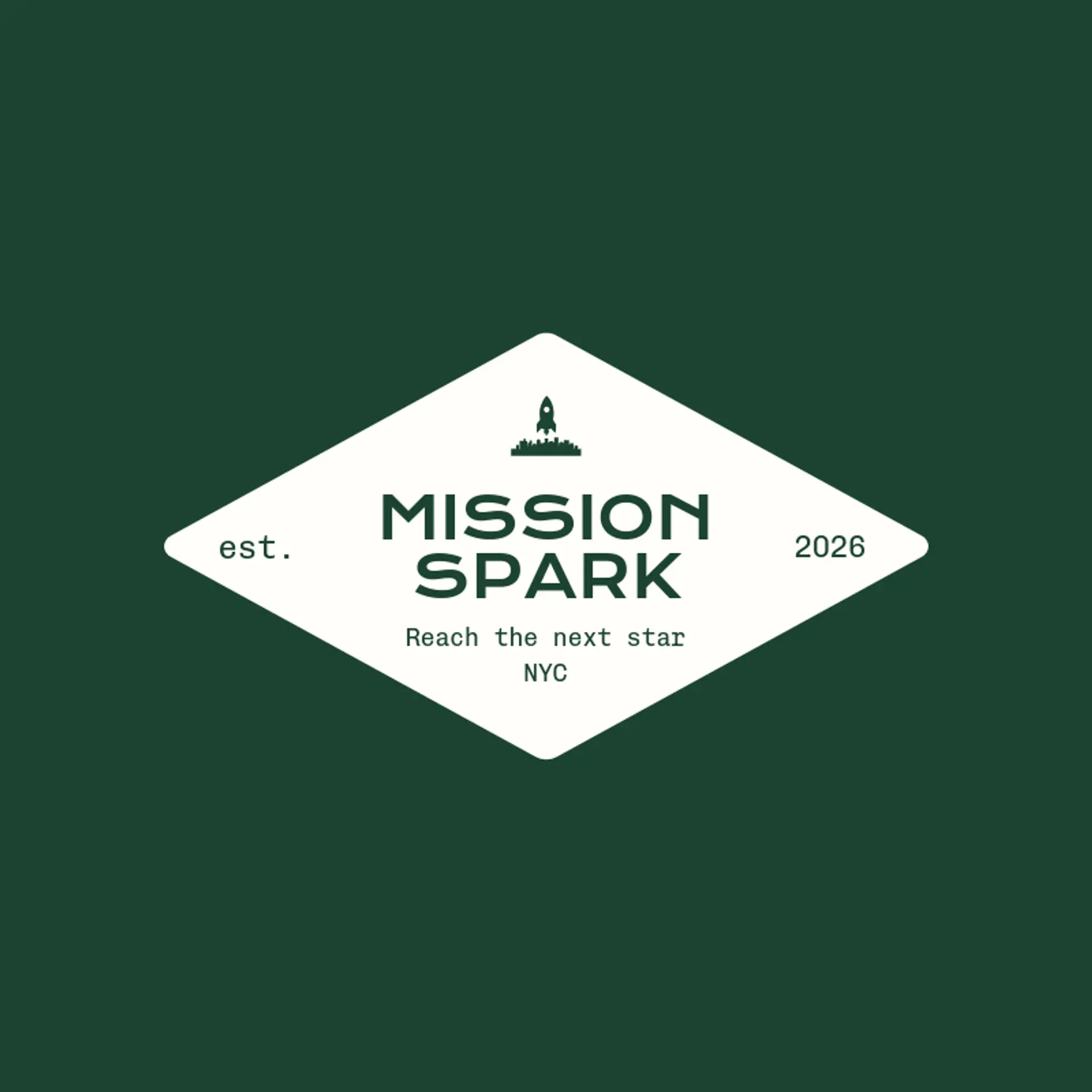 Mission Spark logo for superhero