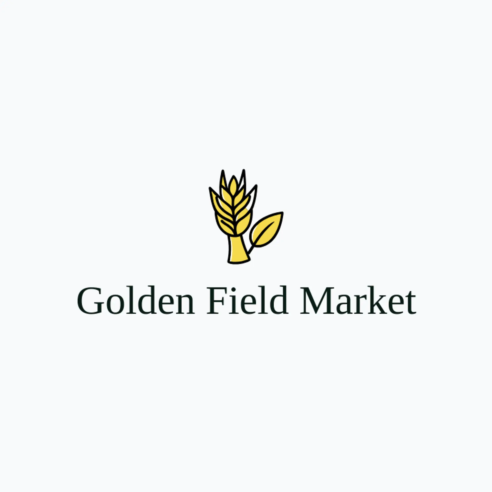 Golden Field Market logo for grocery store