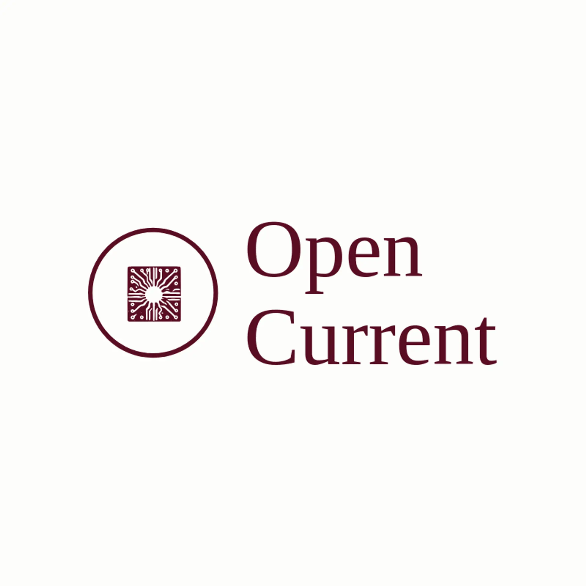 Open Current logo for electronics