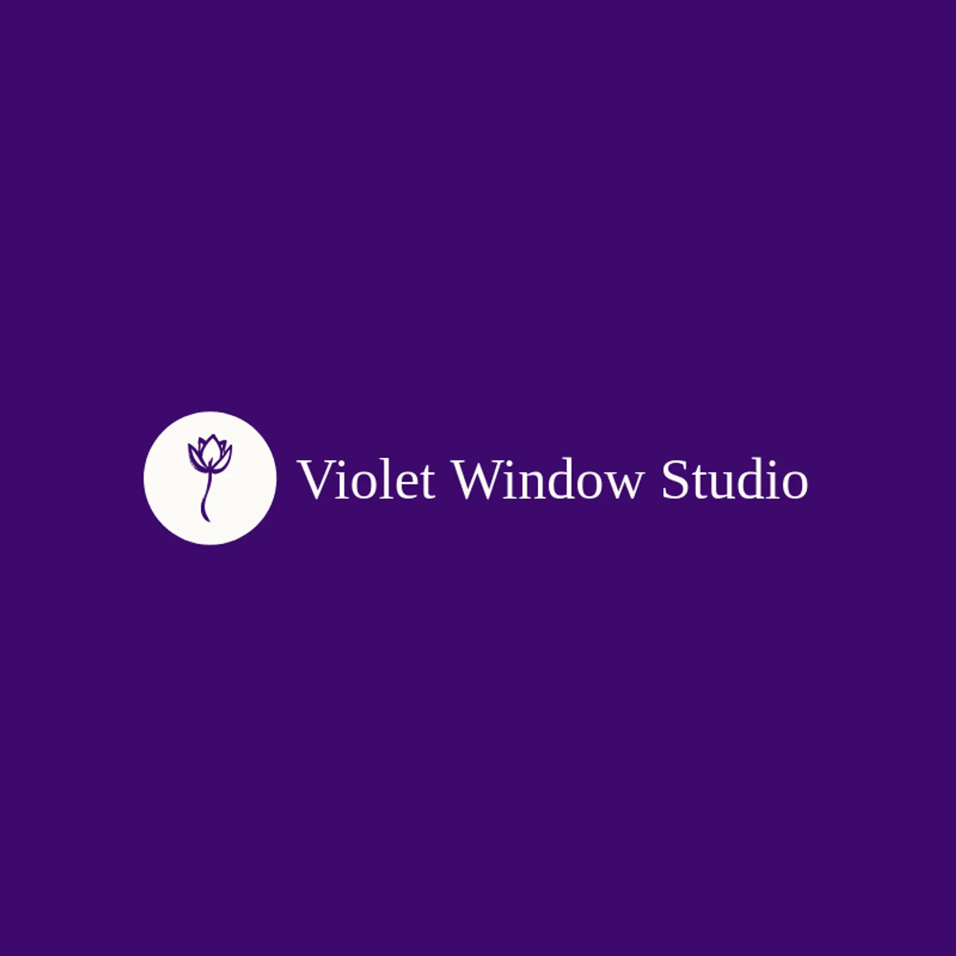 Violet Window Studio logo for stained glass