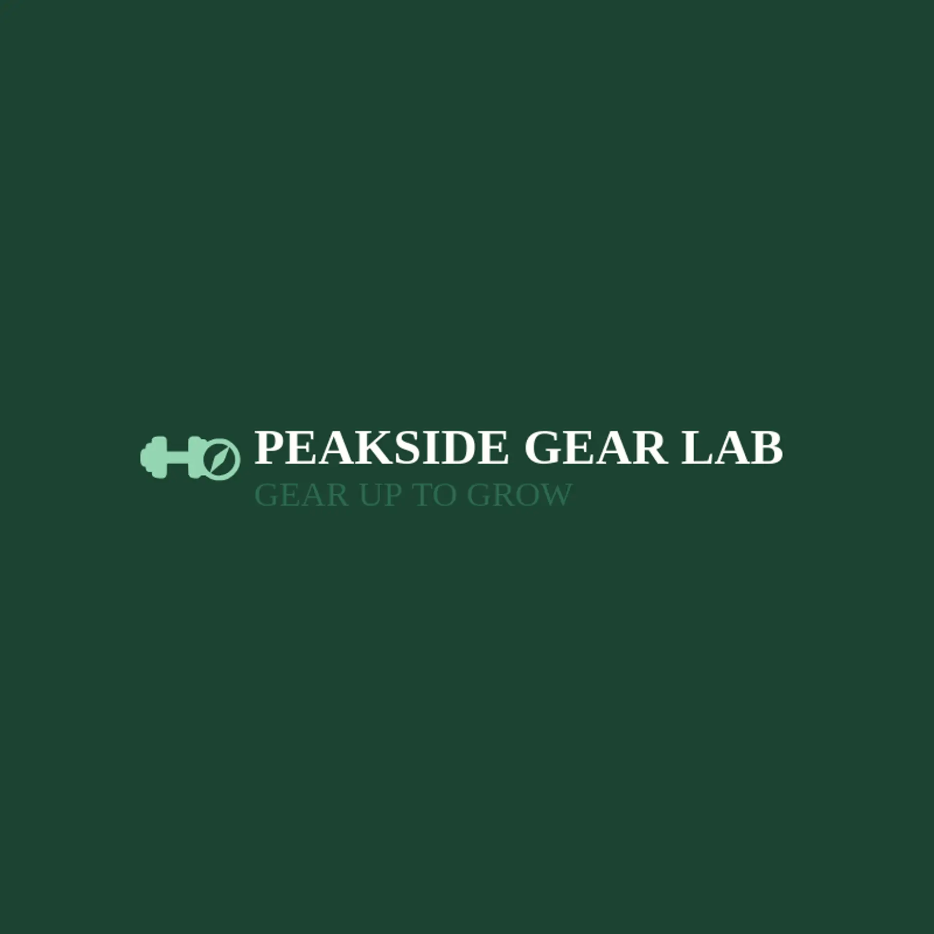 Peakside Gear Lab logo for dumbbell