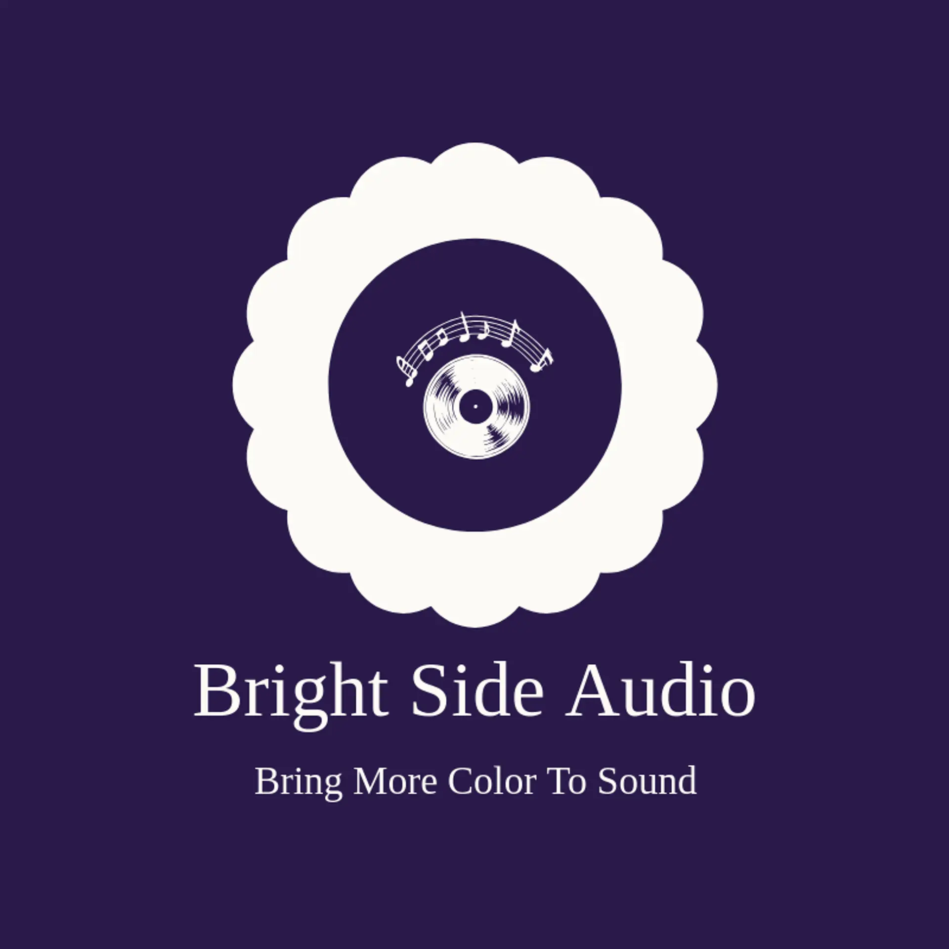 Bright Side Audio logo for vinyl