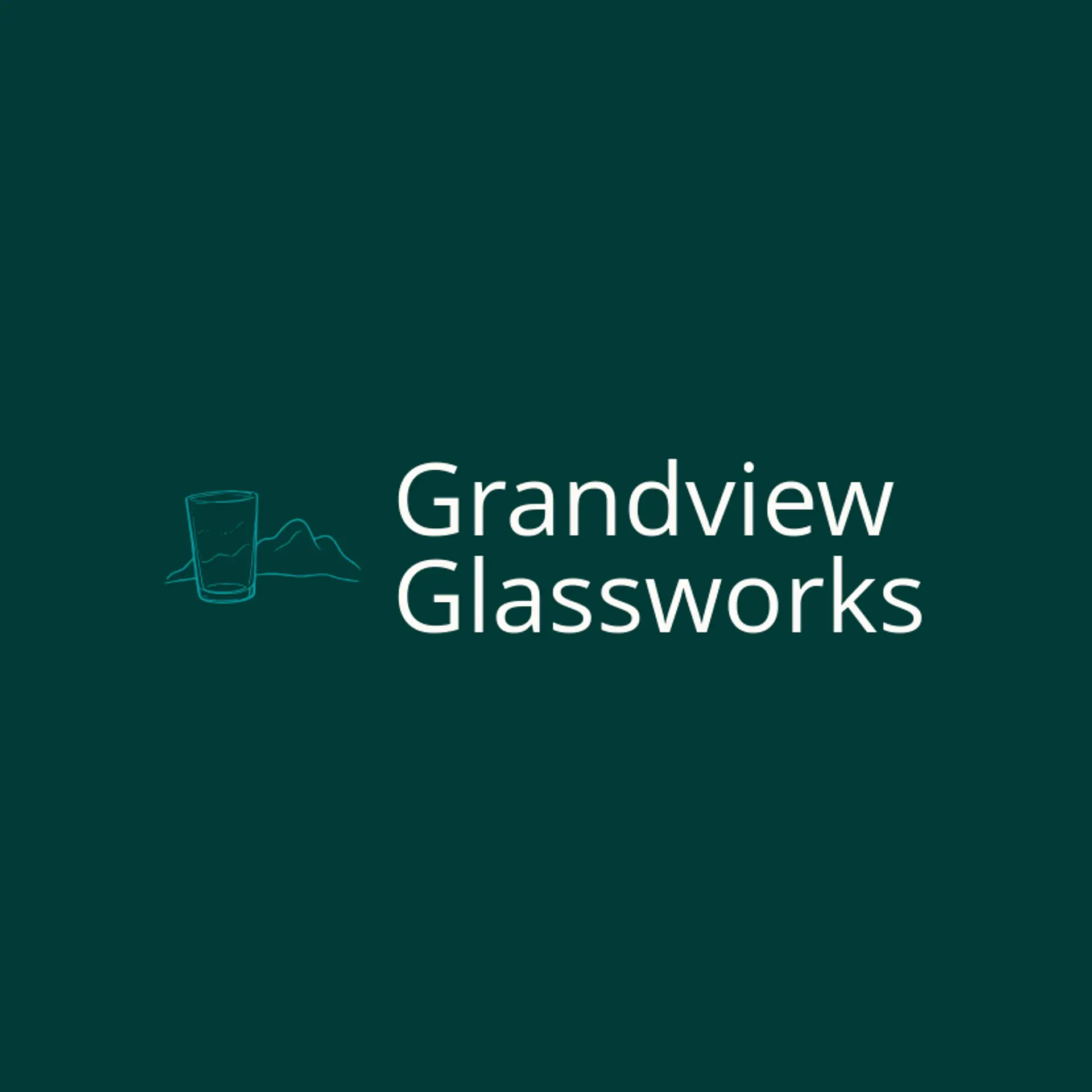 Grandview Glassworks logo for glass