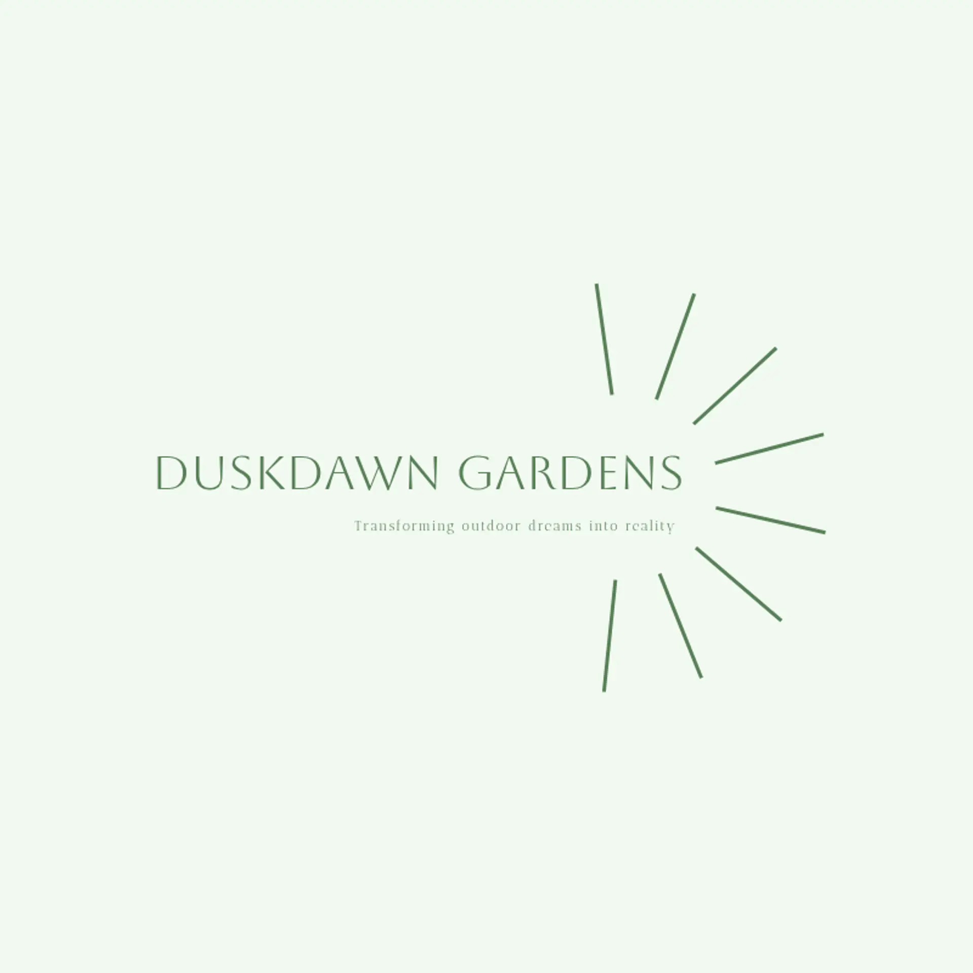 DuskDawn Gardens logo for cool landscaping