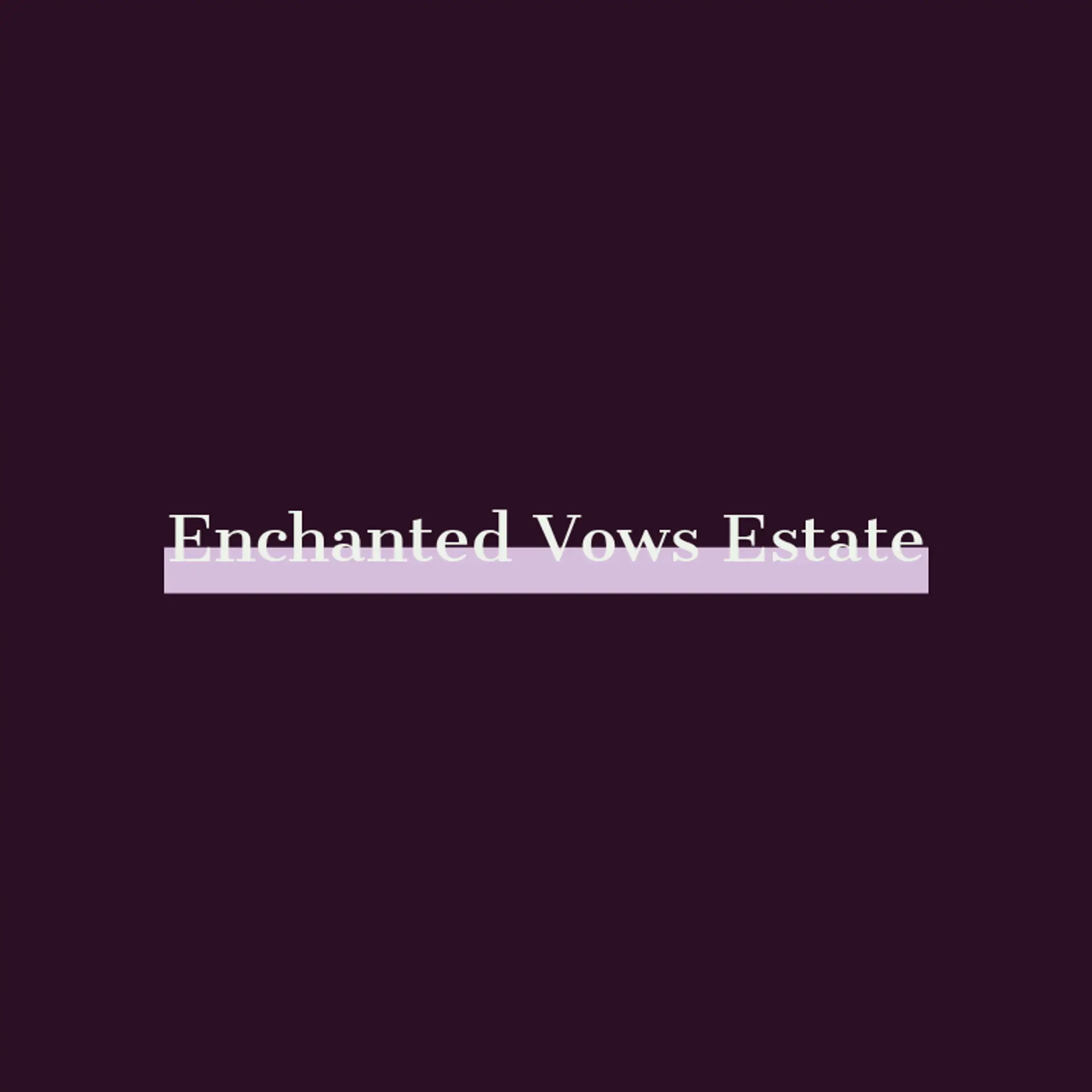 Enchanted Vows Estate logo for wedding venue