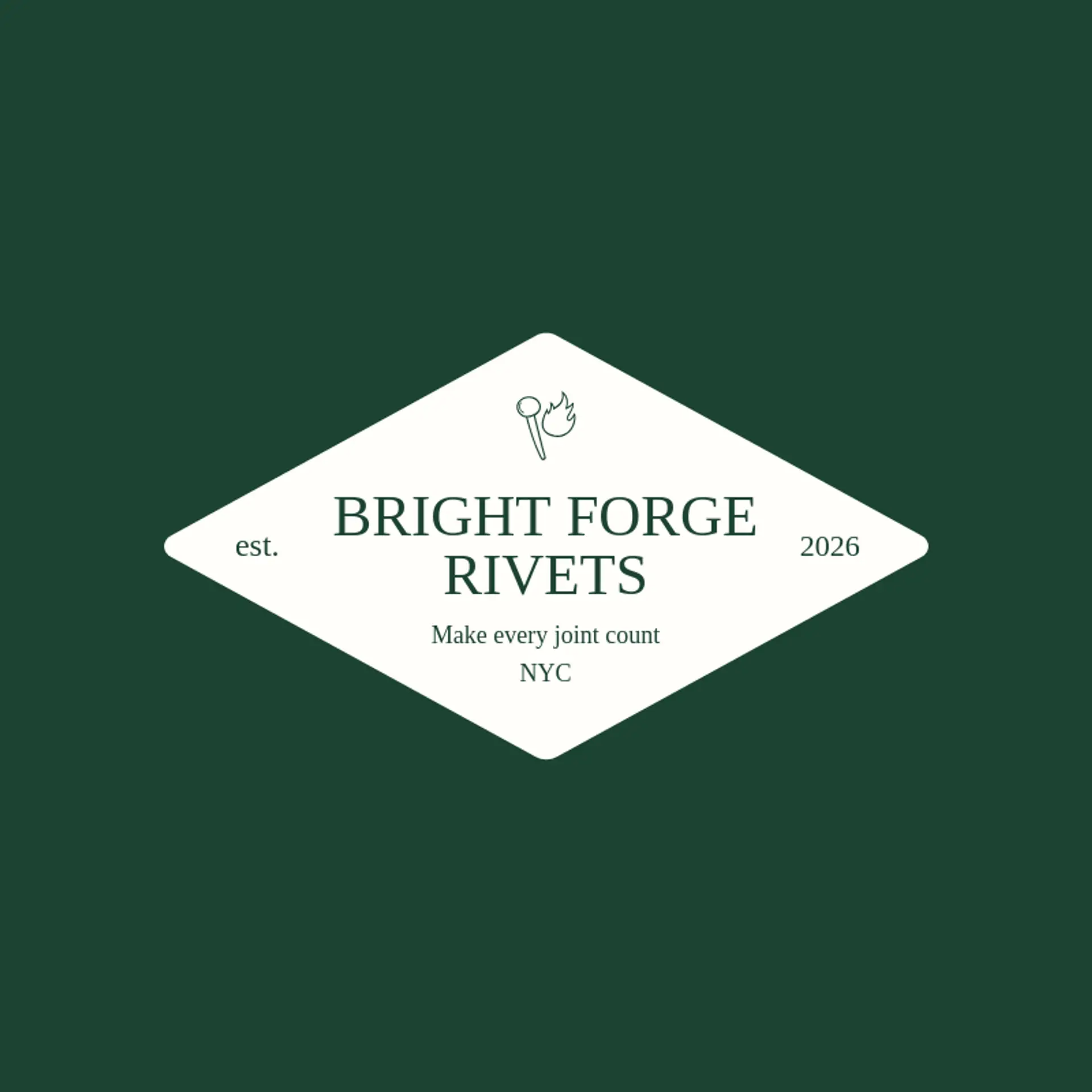 Bright Forge Rivets logo for metal