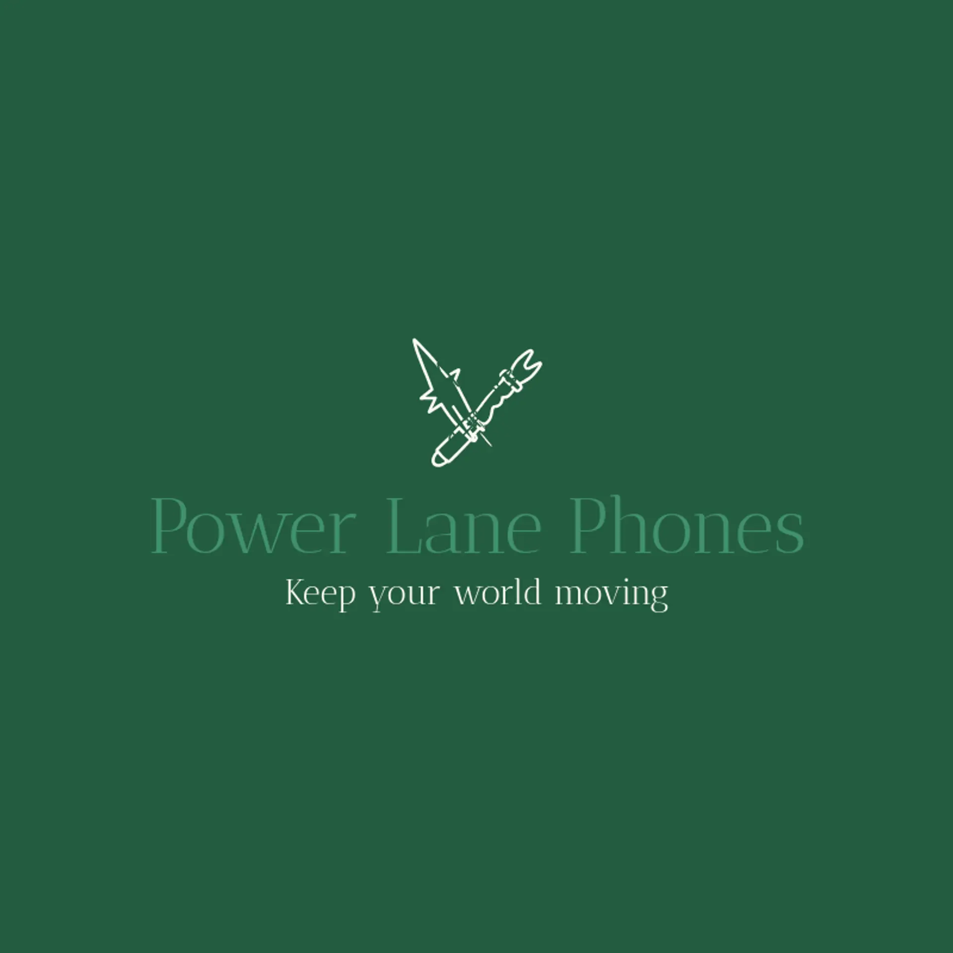 Power Lane Phones logo for mobile shop