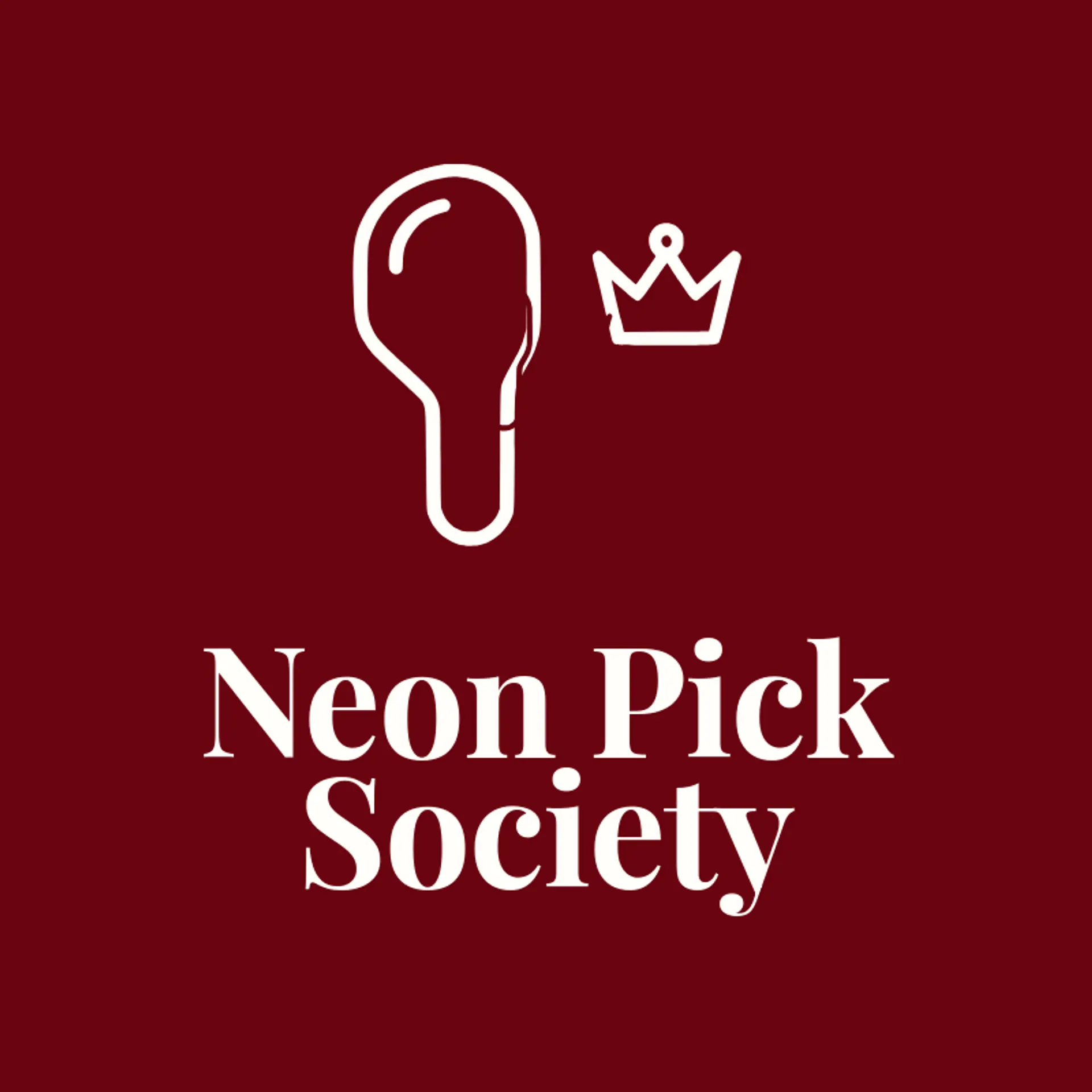 Neon Pick Society logo for bass