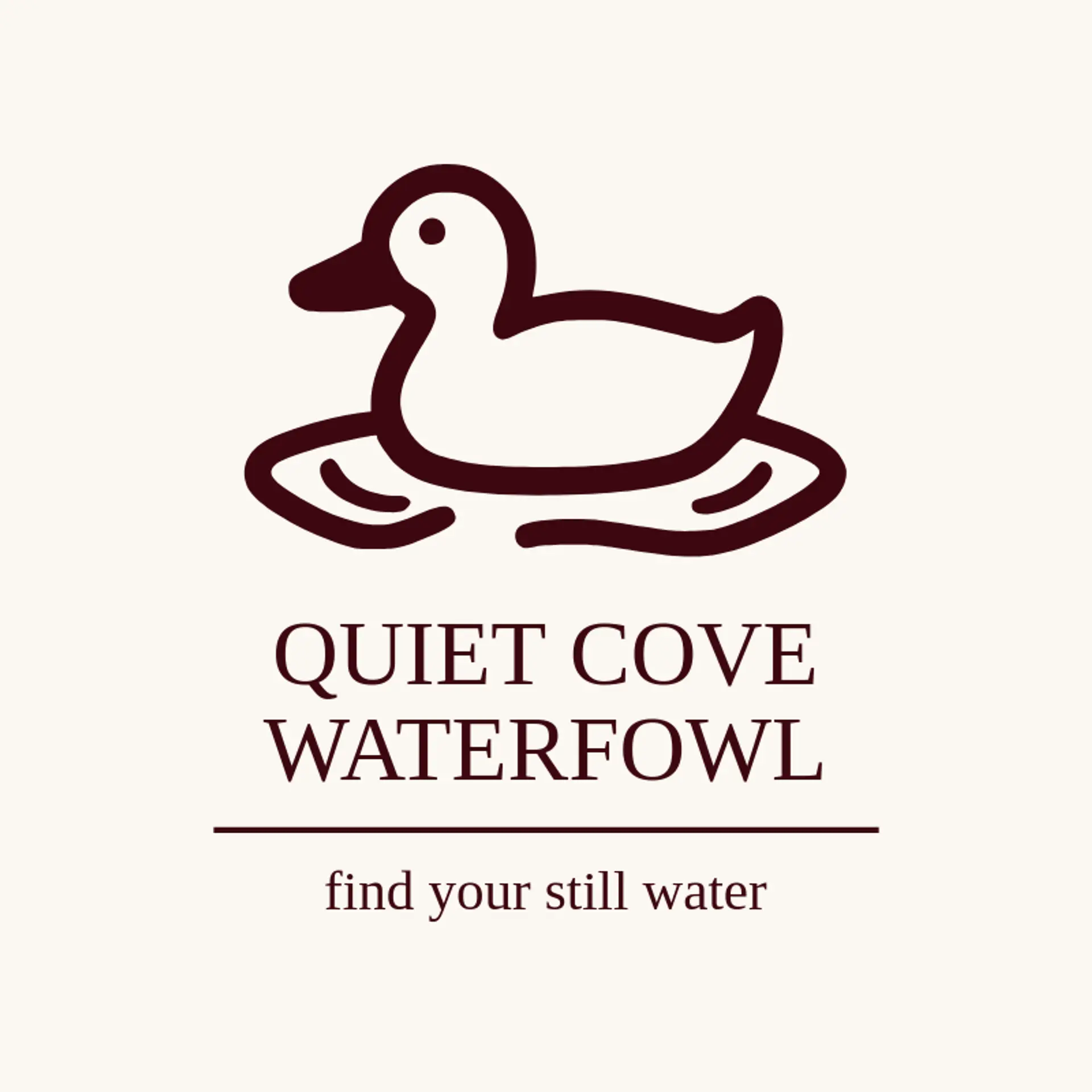 Quiet Cove Waterfowl logo for duck hunting