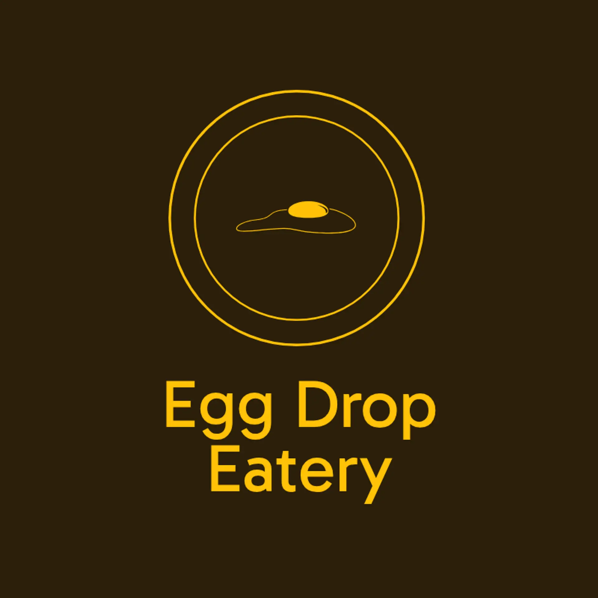 Egg Drop Eatery logo for chicken restaurant