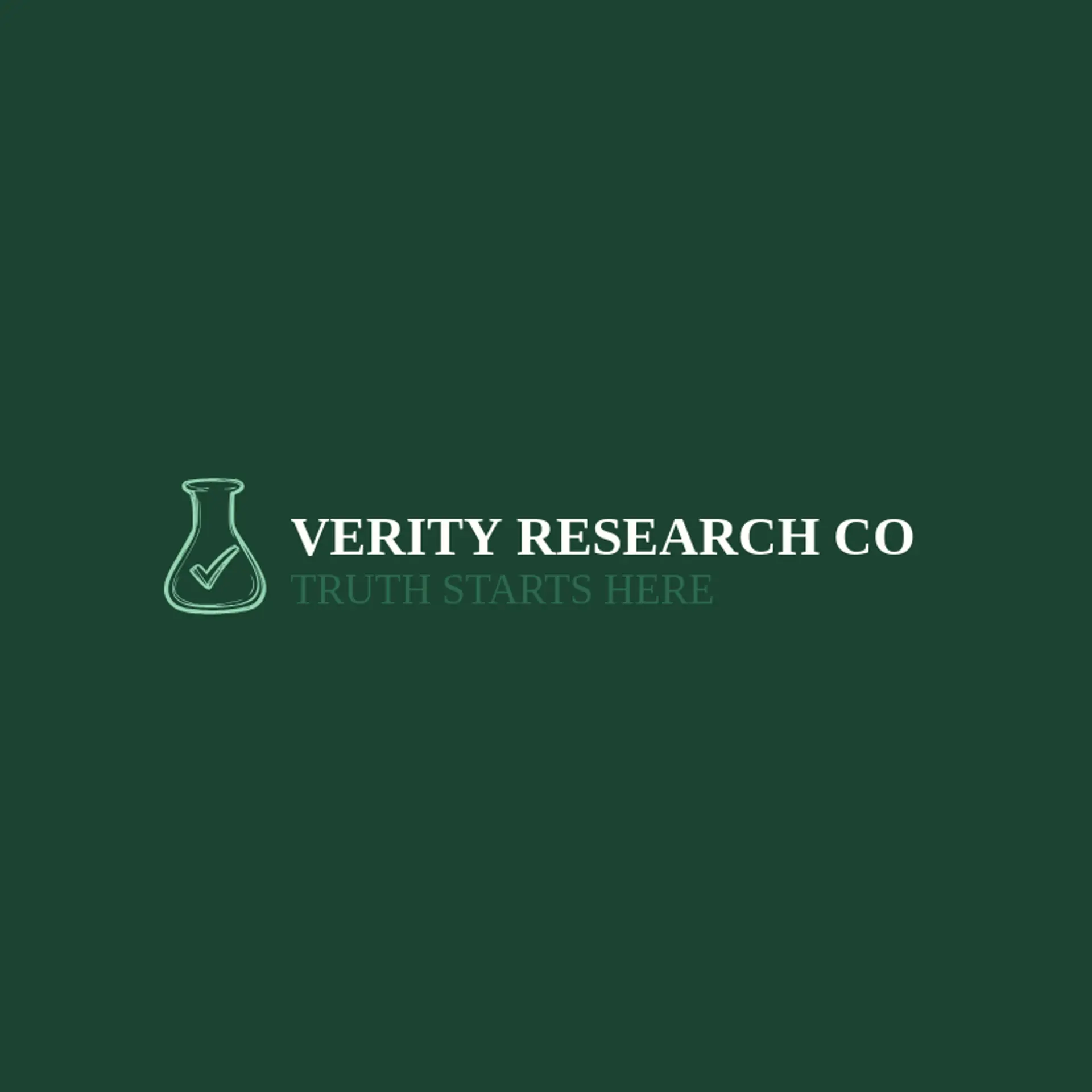 Verity Research Co logo for research