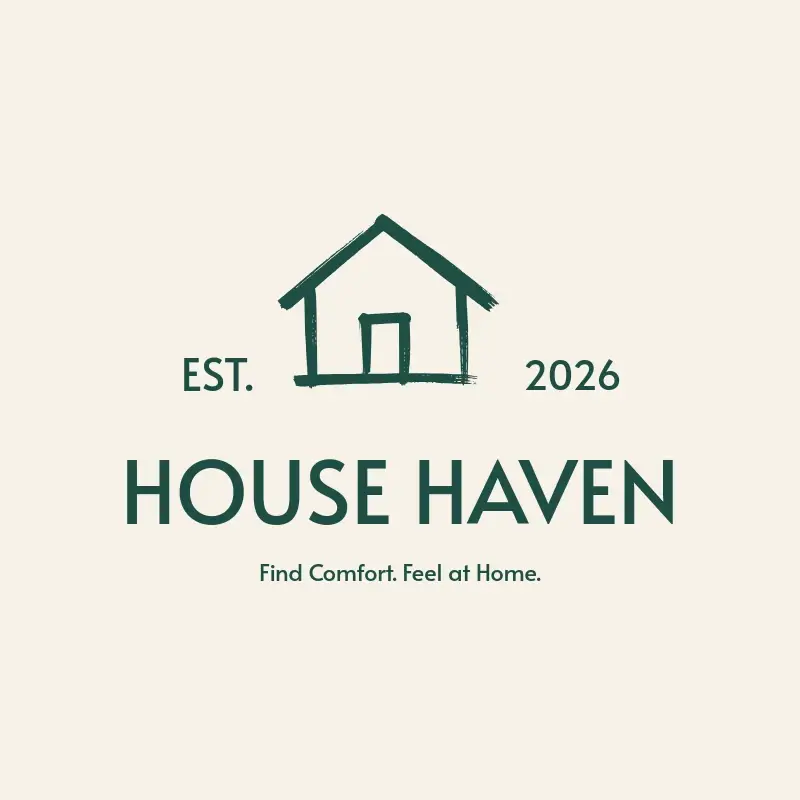 The real estate company name House Haven as a branded logo with a single color icon